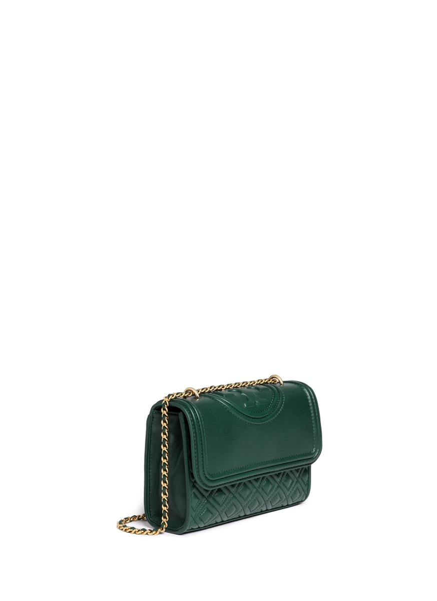 tory burch green fleming bag