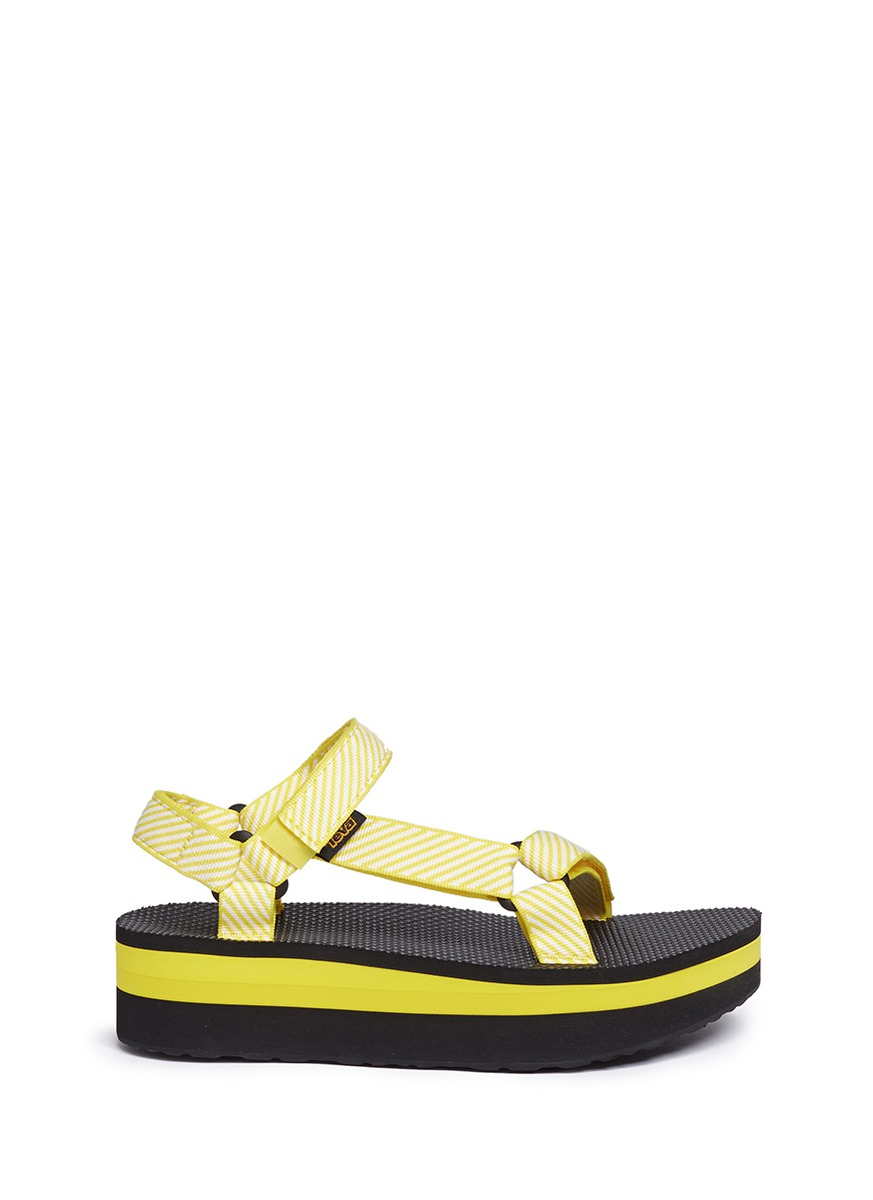 teva flatform candy stripe