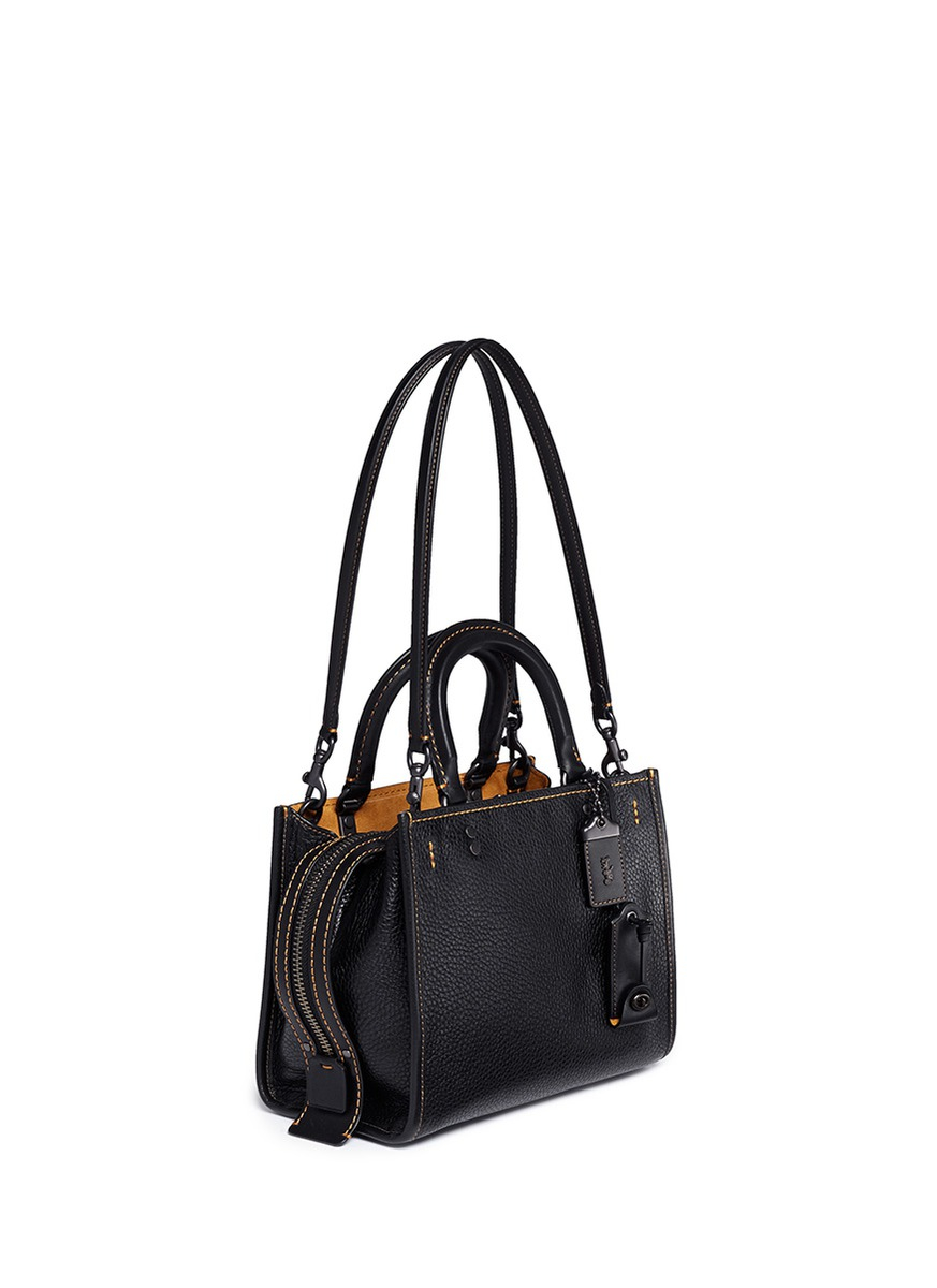 Coach Rogue 25 Leather Shoulder Bag in Black Lyst