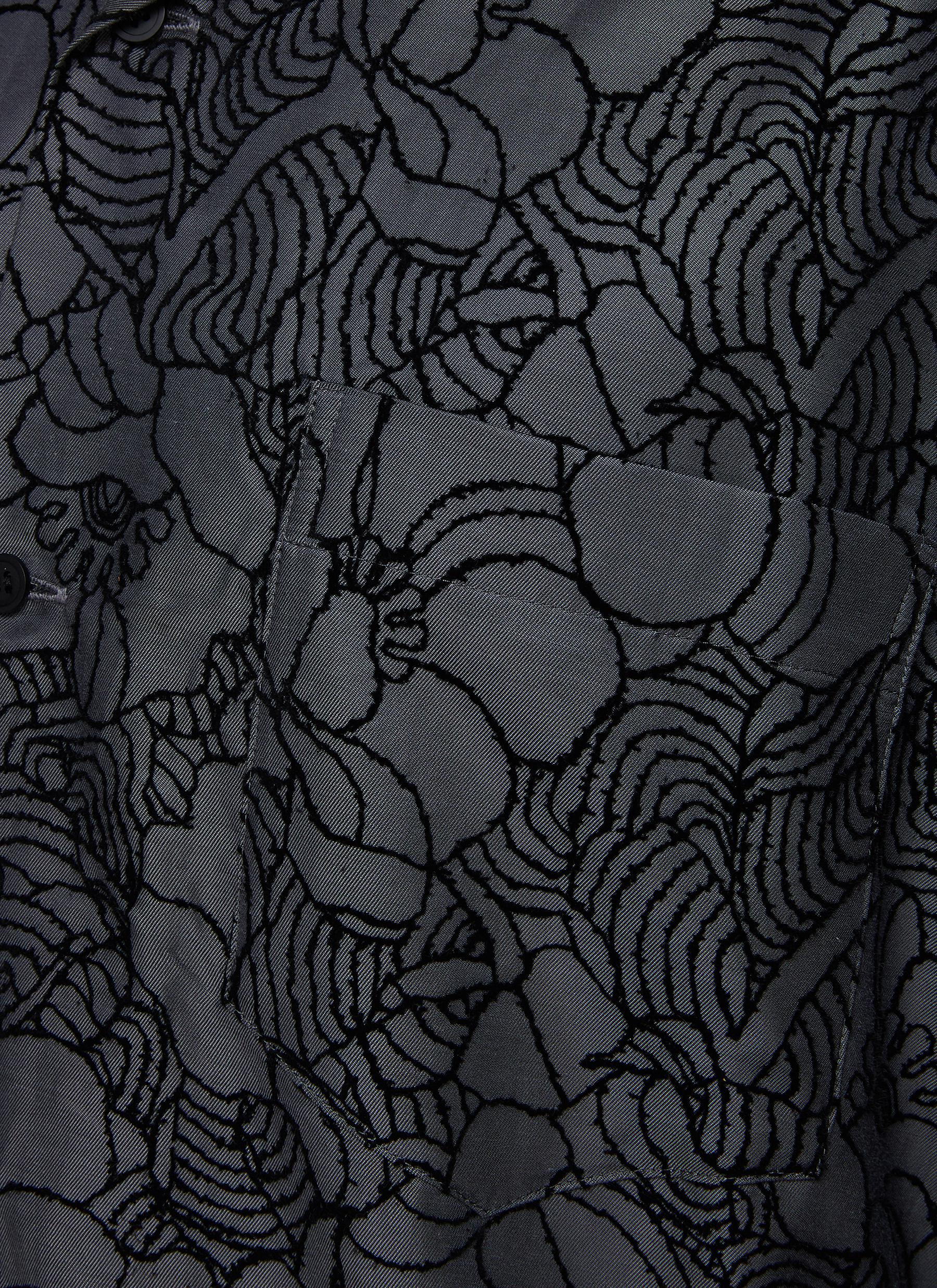 TOGA VIRILIS, Flocked Floral Print Shirt, Men