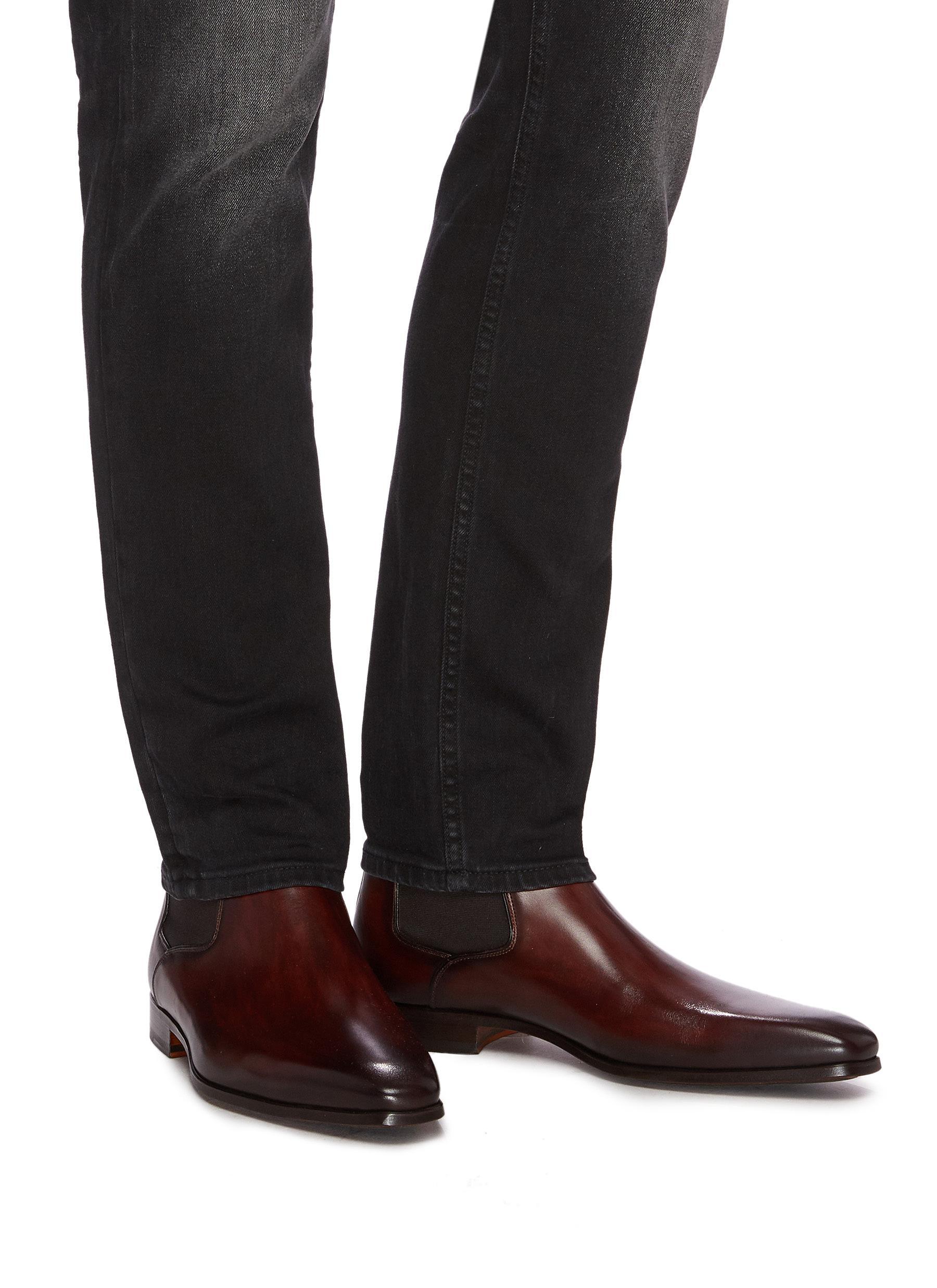 Magnanni Chelsea Boots in Brown for Men | Lyst