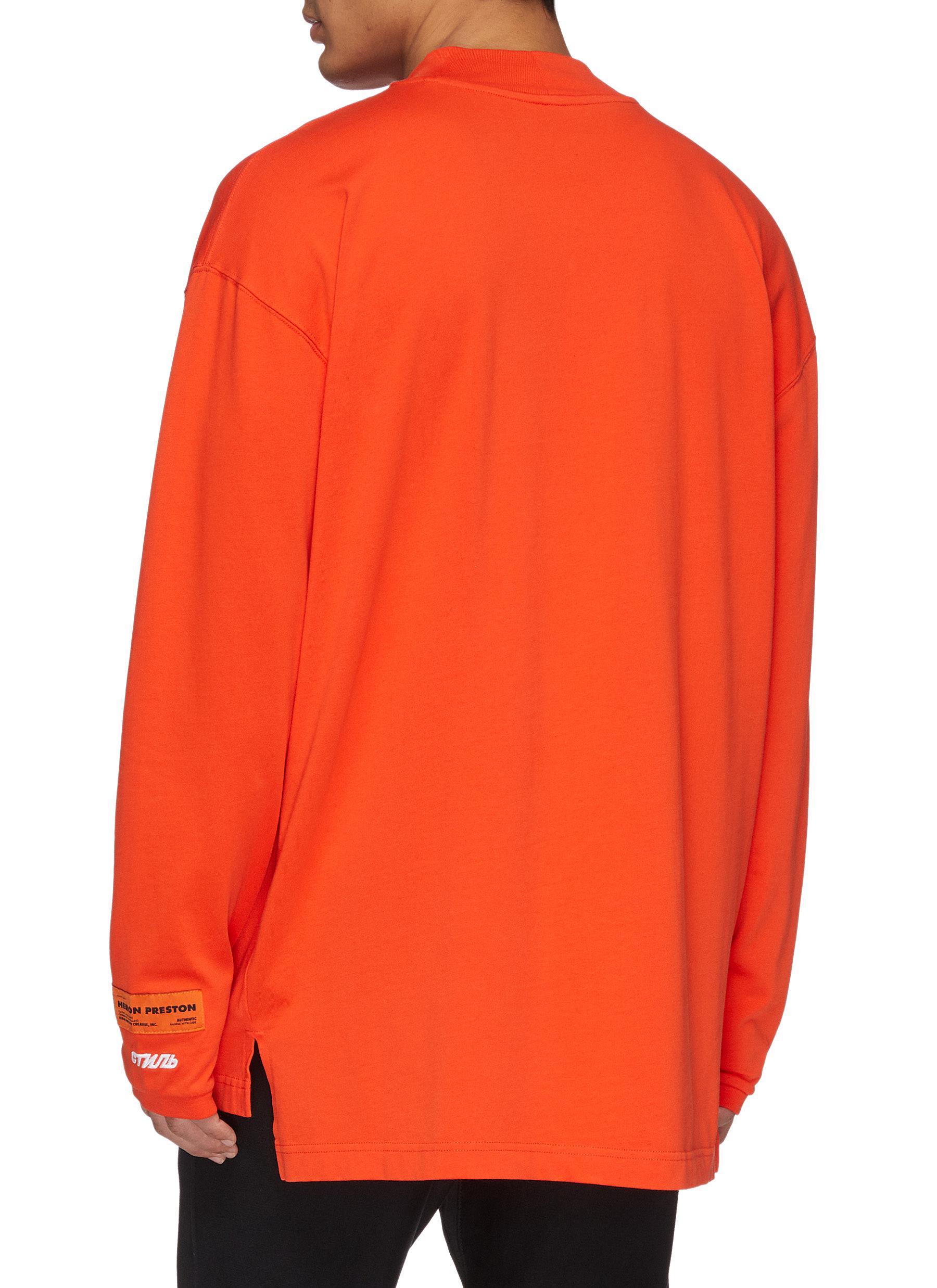 Heron Preston Cotton Oversized Mock-turtleneck Long-sleeve T-shirt in