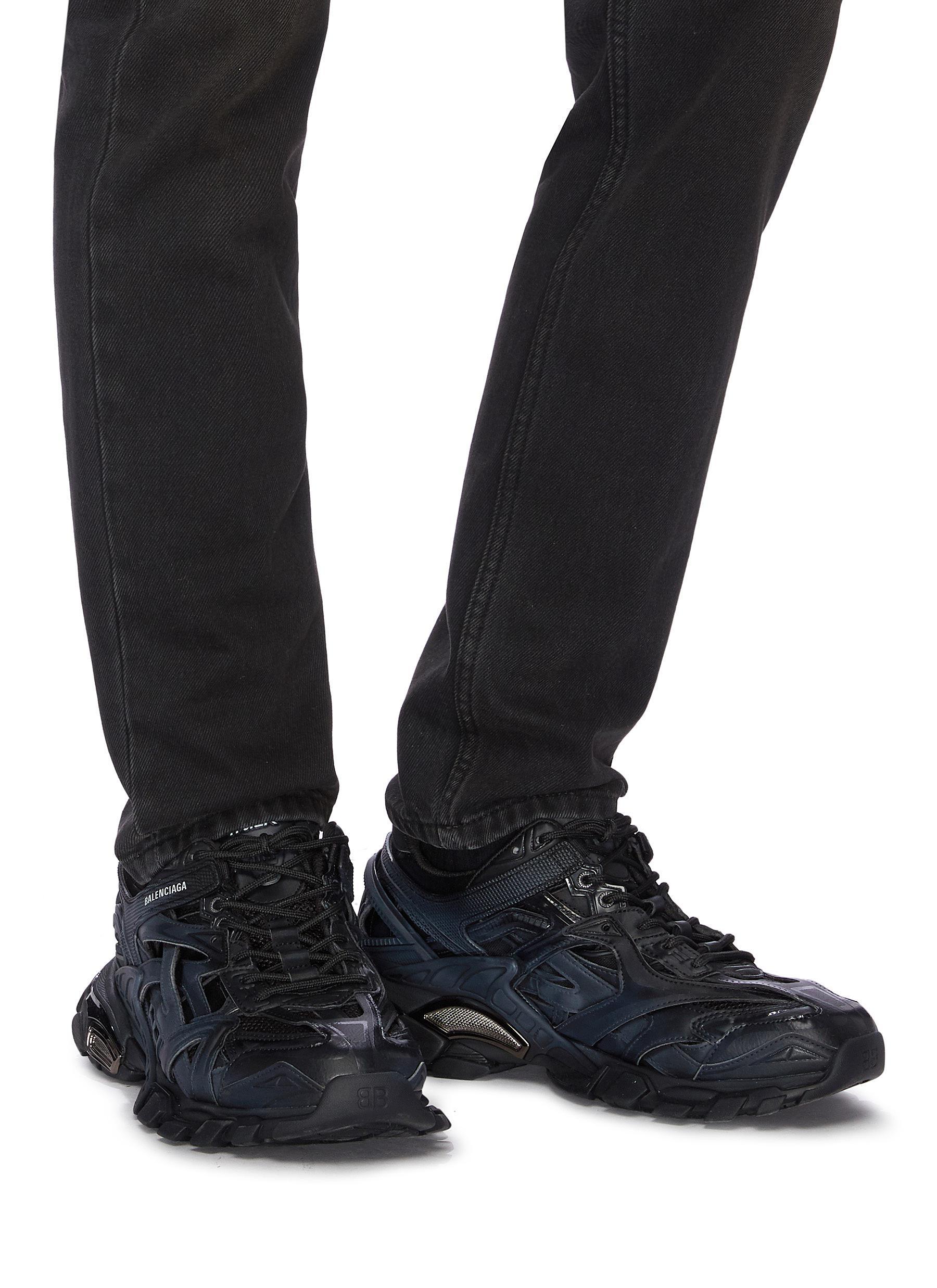 balenciaga track 2 black on feet