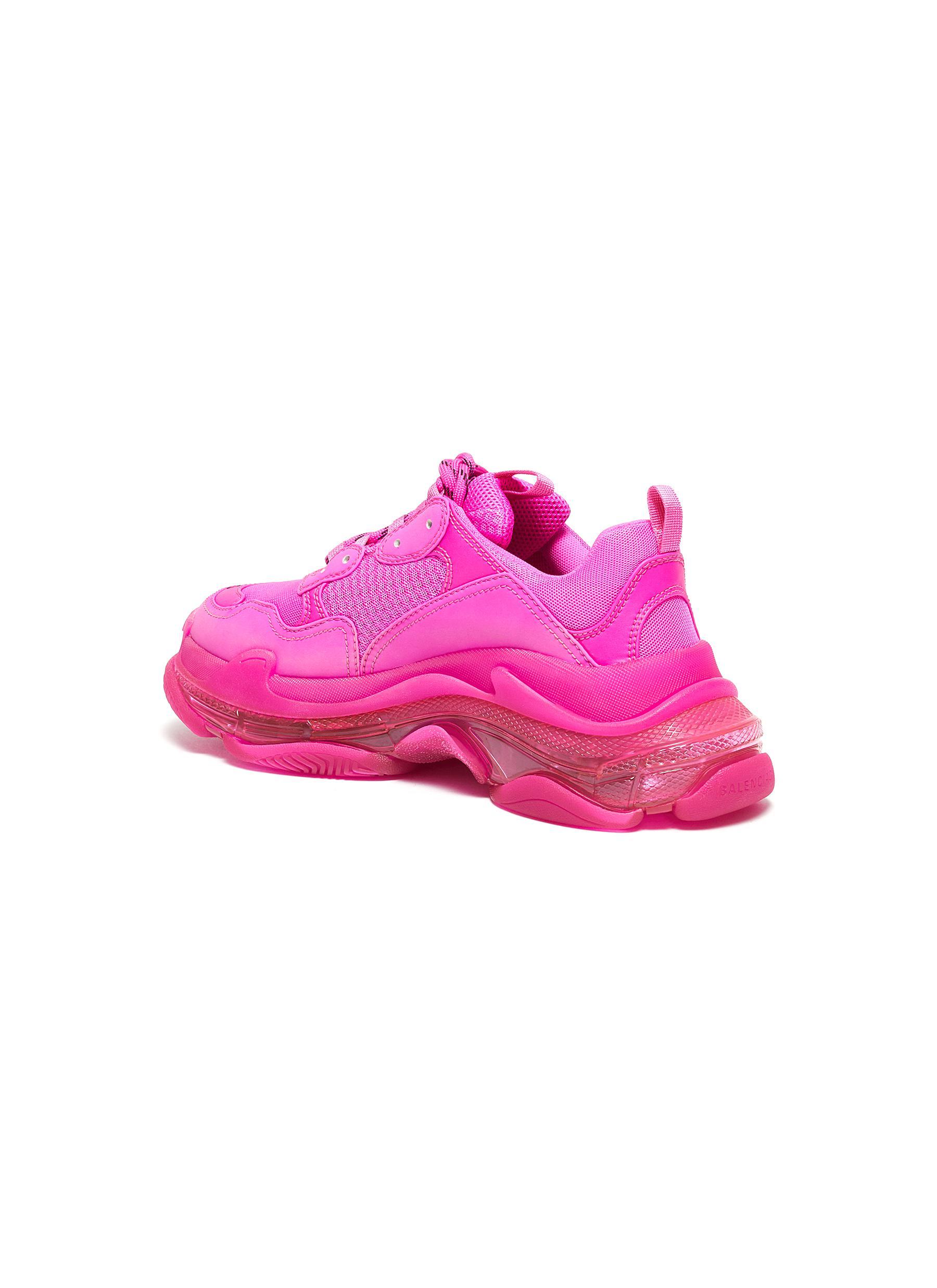 neon pink triple s