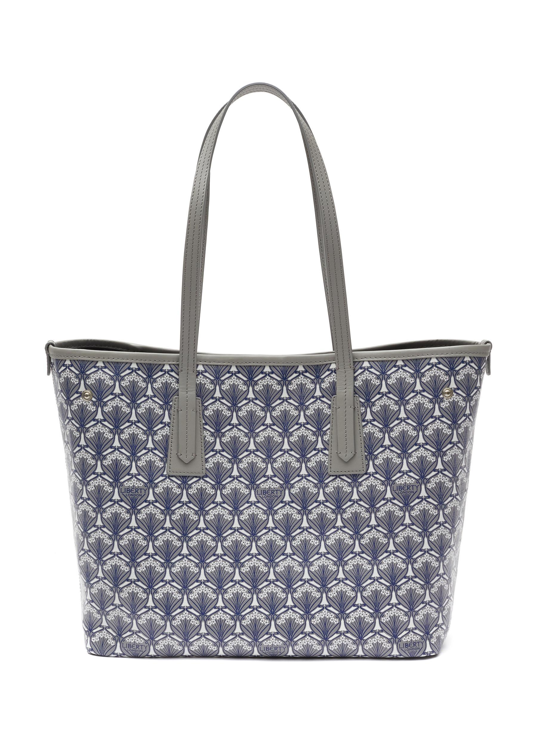 Liberty 'iphis Little Marlborough' Printed Canvas Tote Bag in Gray | Lyst