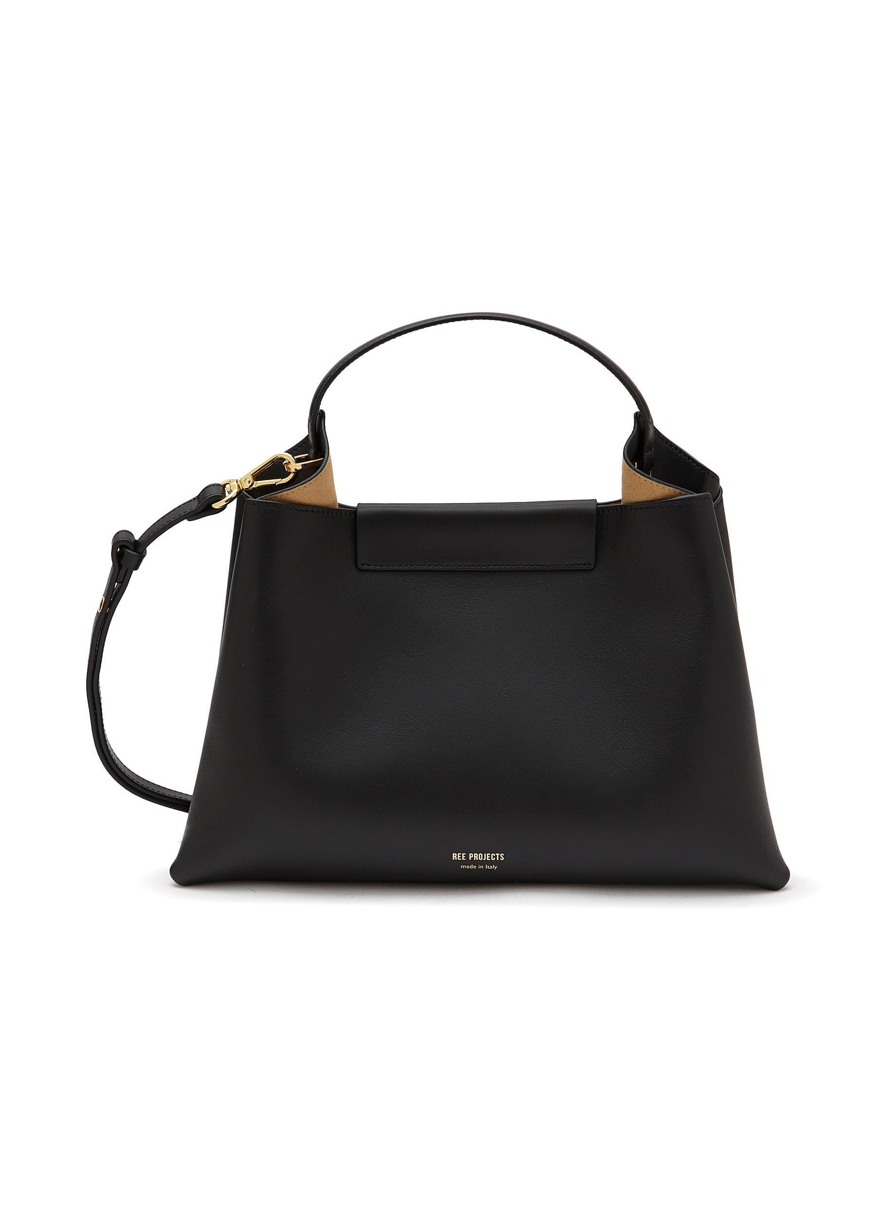 REE PROJECTS Medium 'elieze' Top Handle Leather Tote Bag in Black | Lyst