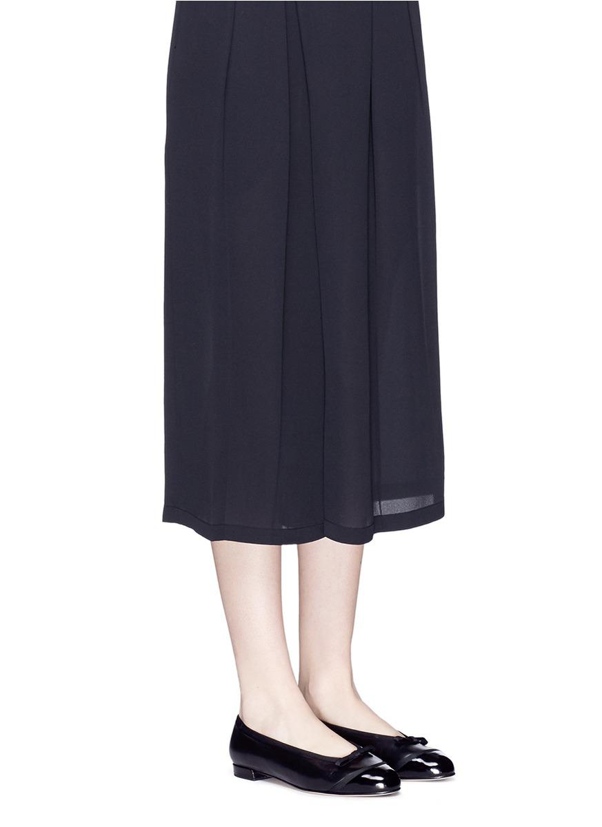 stuart weitzman capture leather ballet flats