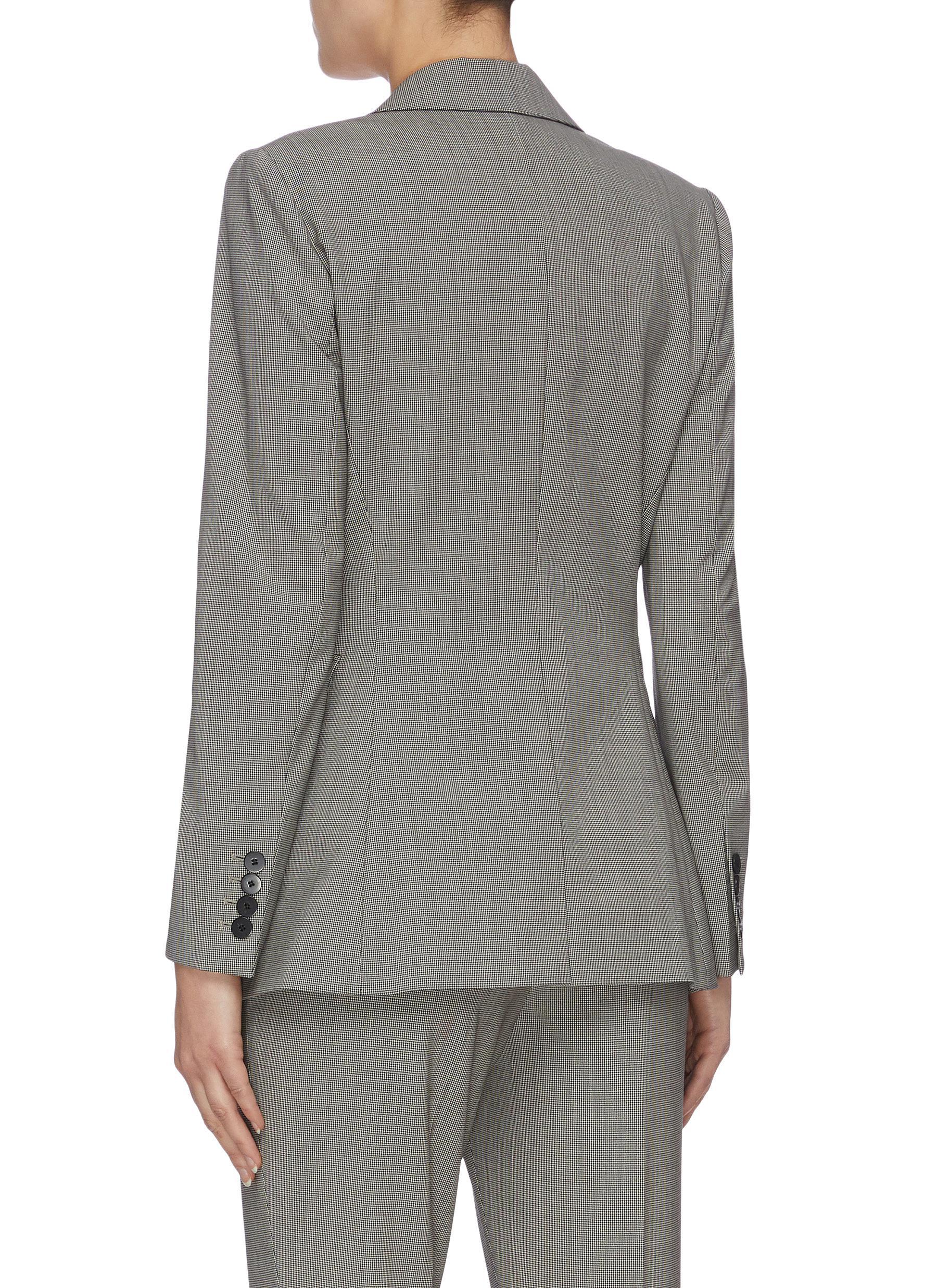 Theory Wool 'etiennette' Peaked Lapel Houndstooth Check Long Blazer in ...