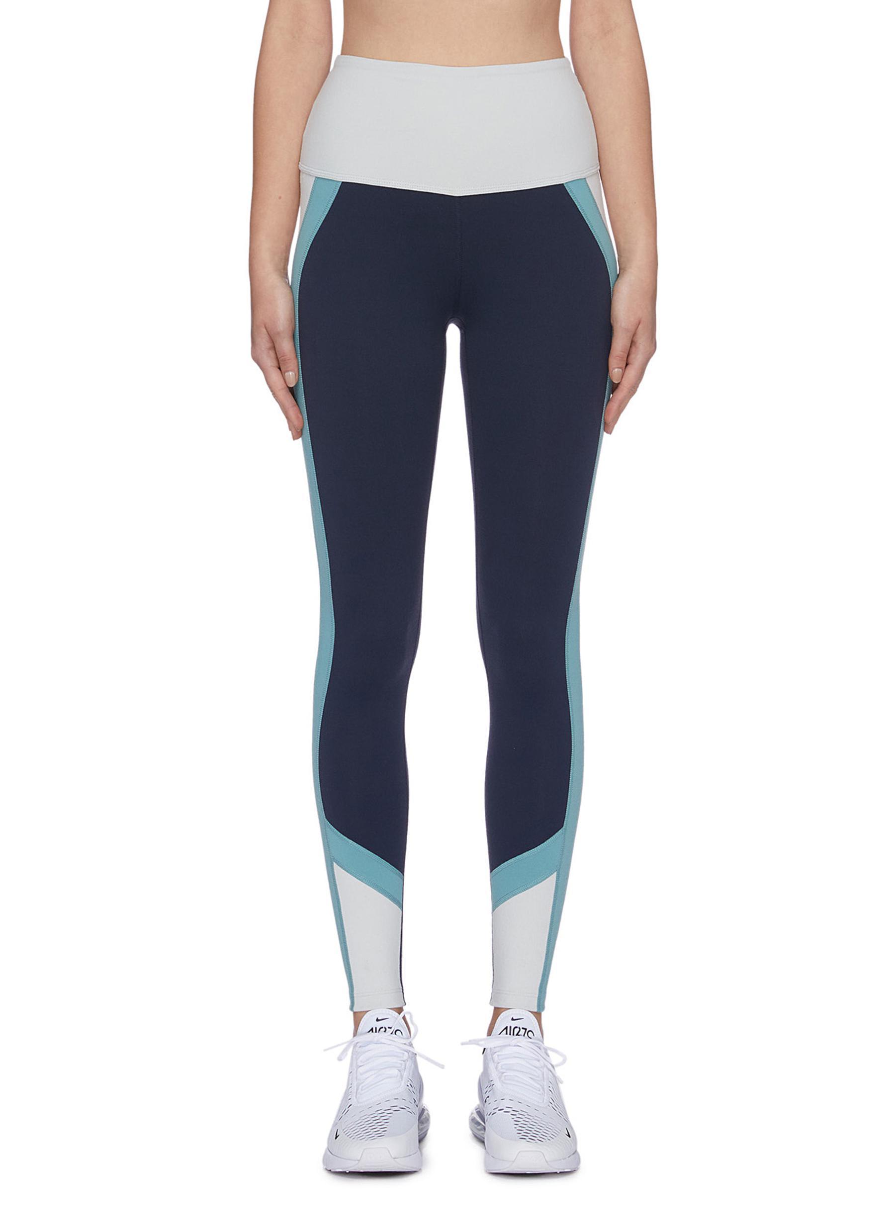 Beyond Yoga Synthetic 'true Colorblock' Performance leggings in Blue Lyst