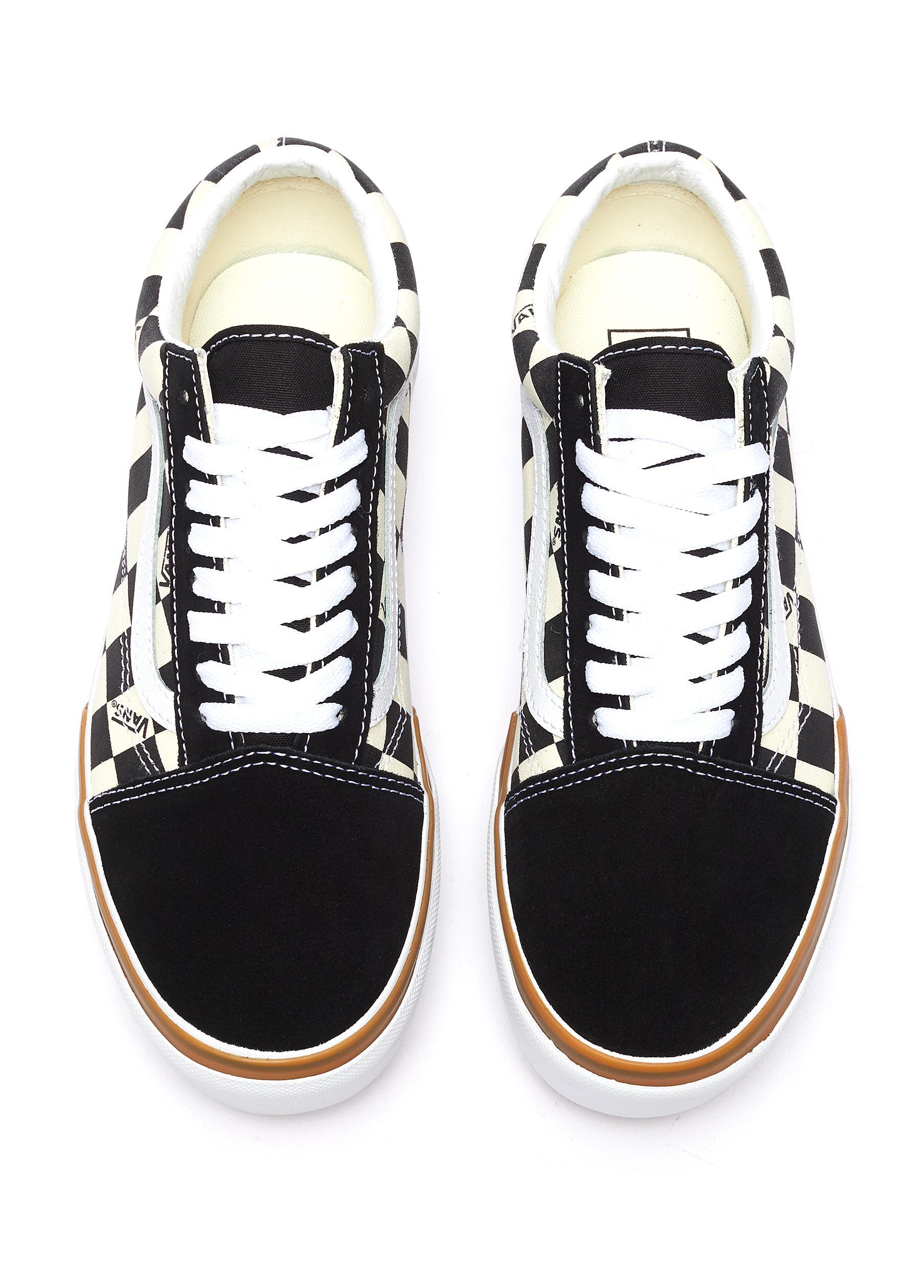Vans 'old Skool Stacked' Canvas Skate Sneakers in Black,White (Black) - Lyst