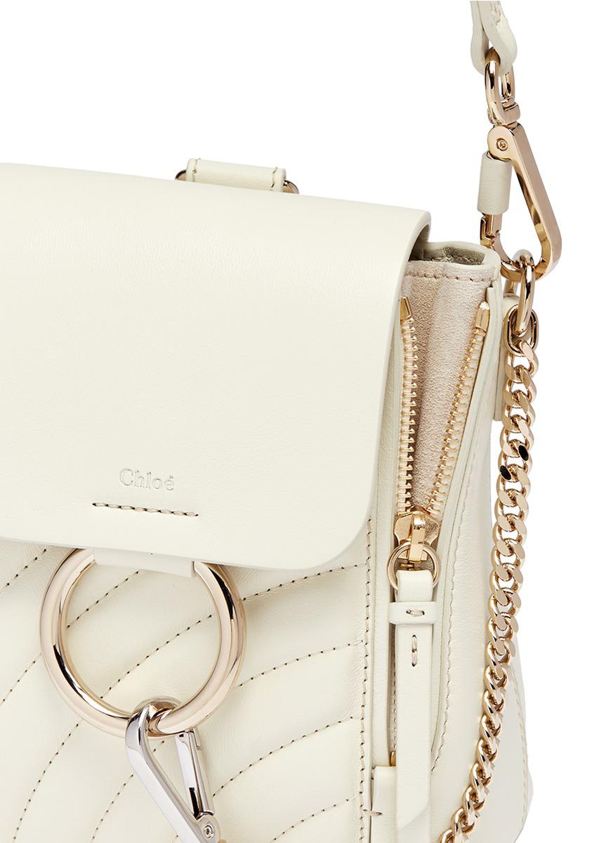 chloe backpack white