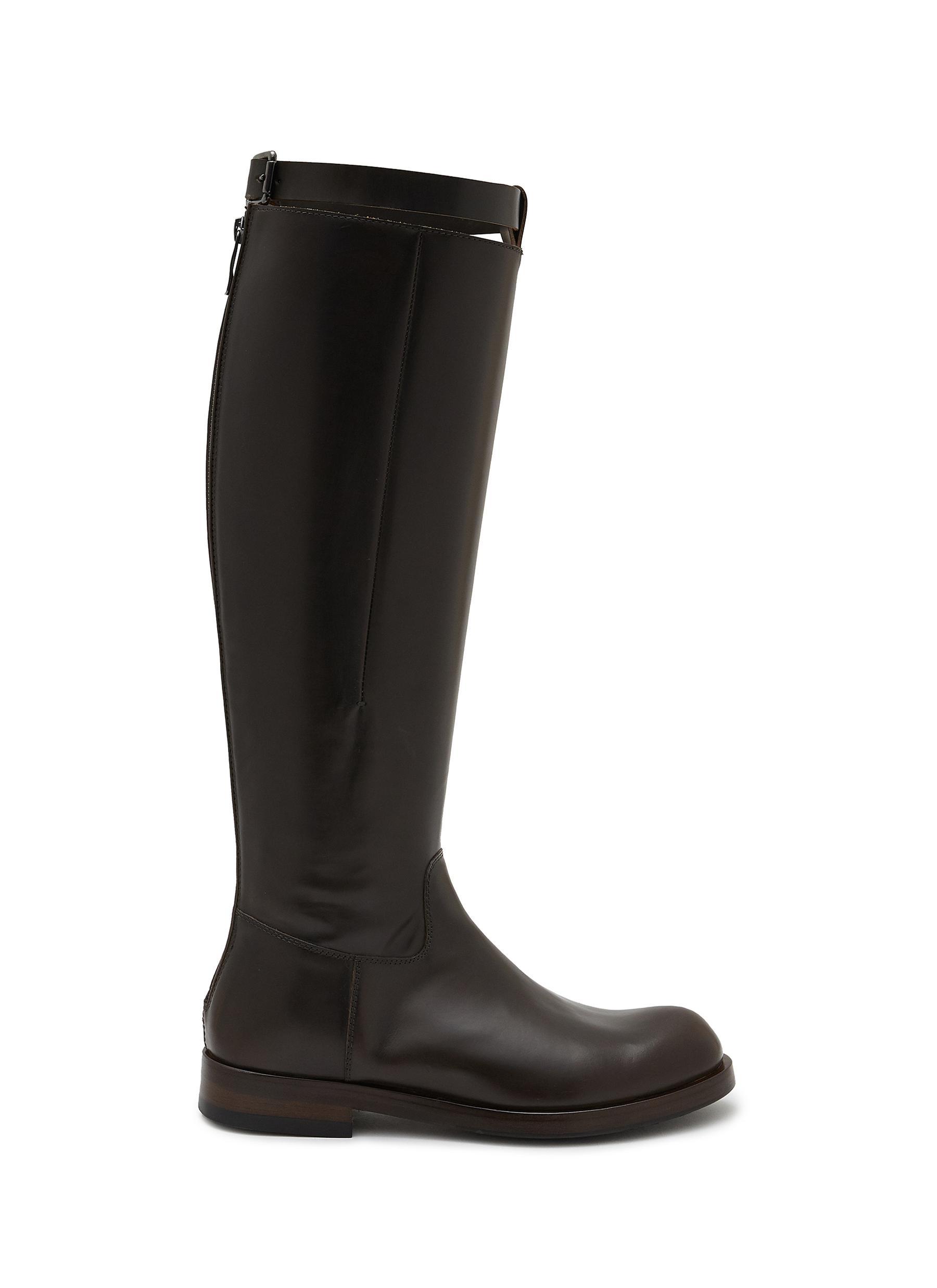 Alberto Fasciani Eva Tall Leather Riding Boots in Black | Lyst