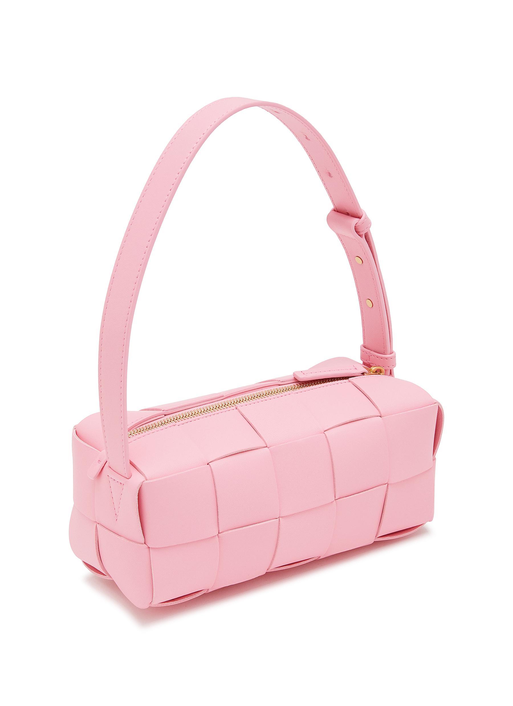 Bottega Veneta Light Pink Intrecciato Leather Cassette Shoulder Bag Bottega  Veneta