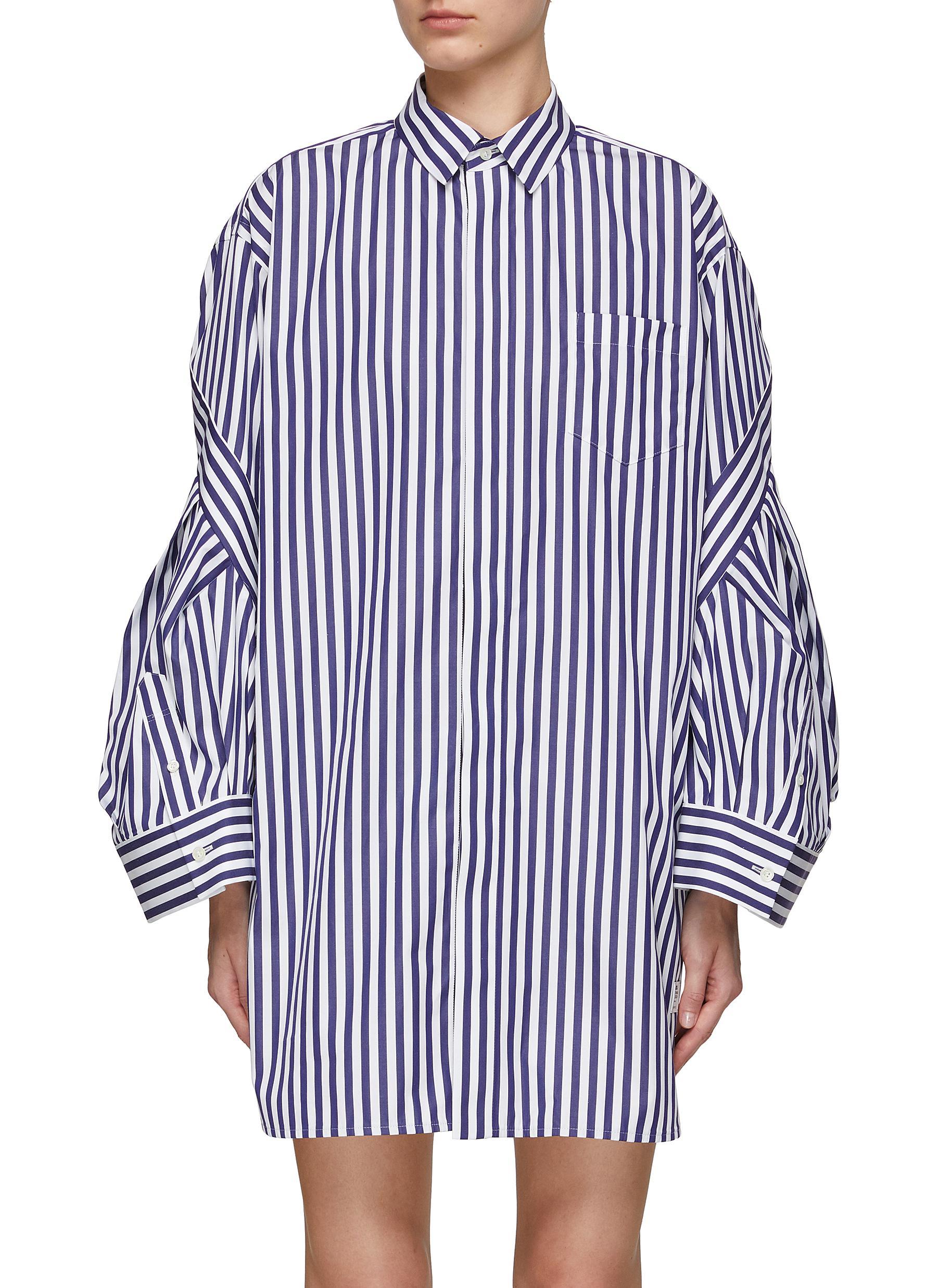 Sacai X Thomas Mason Shirt Dress in Blue | Lyst