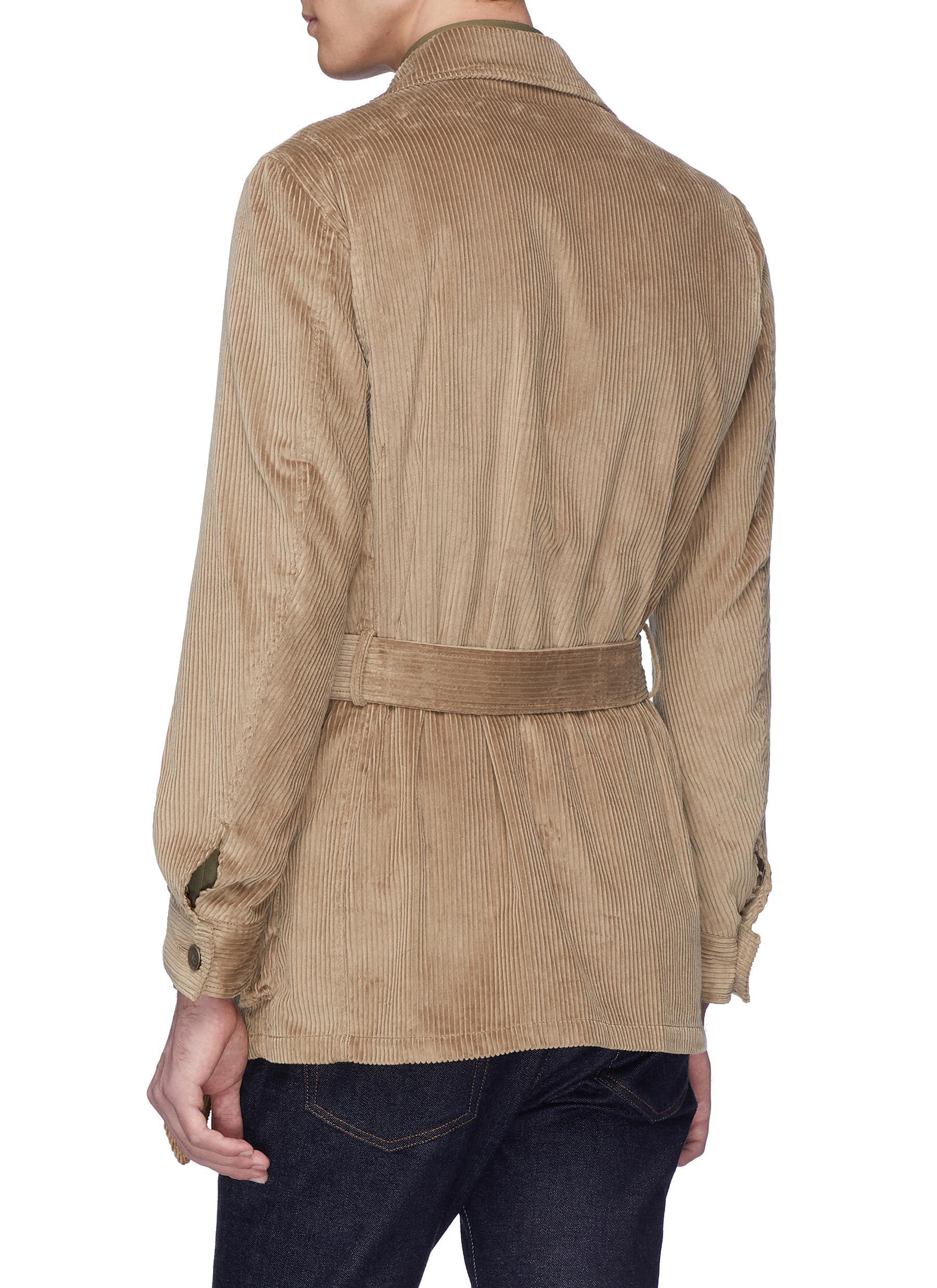 corduroy belted jacket