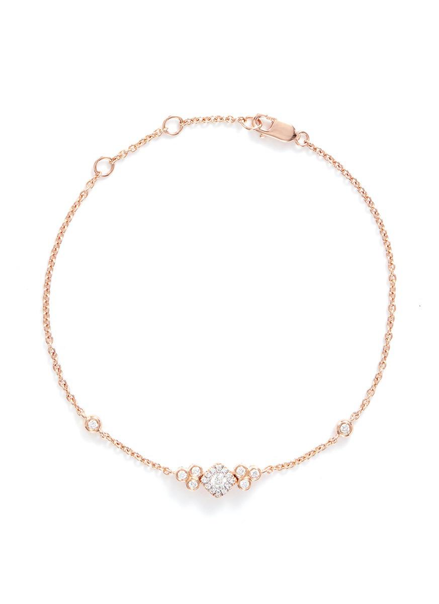 Lyst - Lc Collection 'lucky Charm' Diamond 18k Rose Gold Bracelet in ...