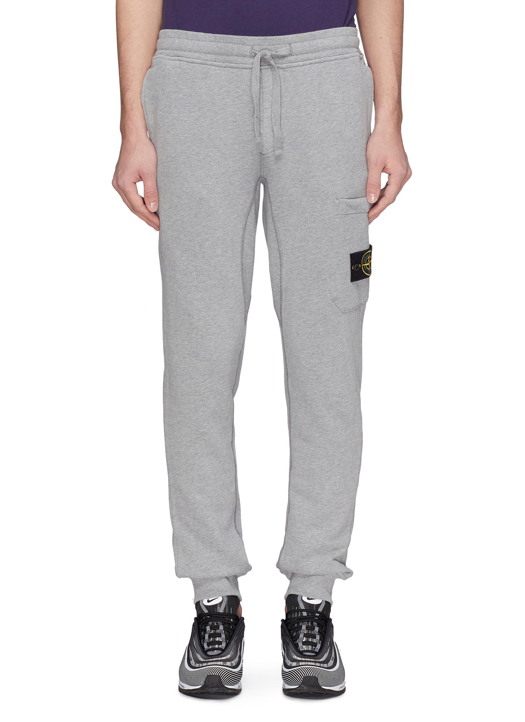 stone island grey sweatpants