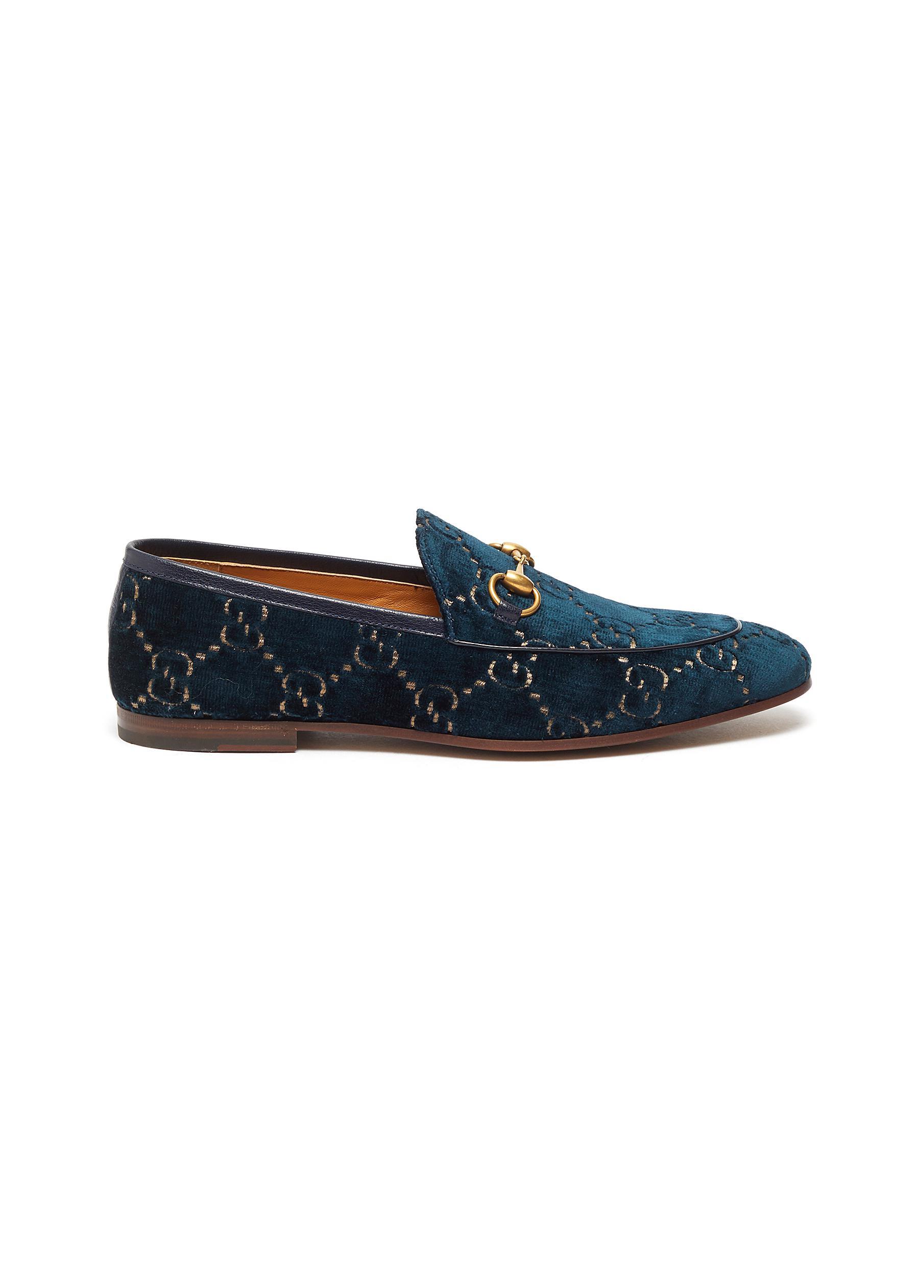 Gucci Jordaan GG Velvet Loafers in Navy (Blue) for Men - Save 37% - Lyst