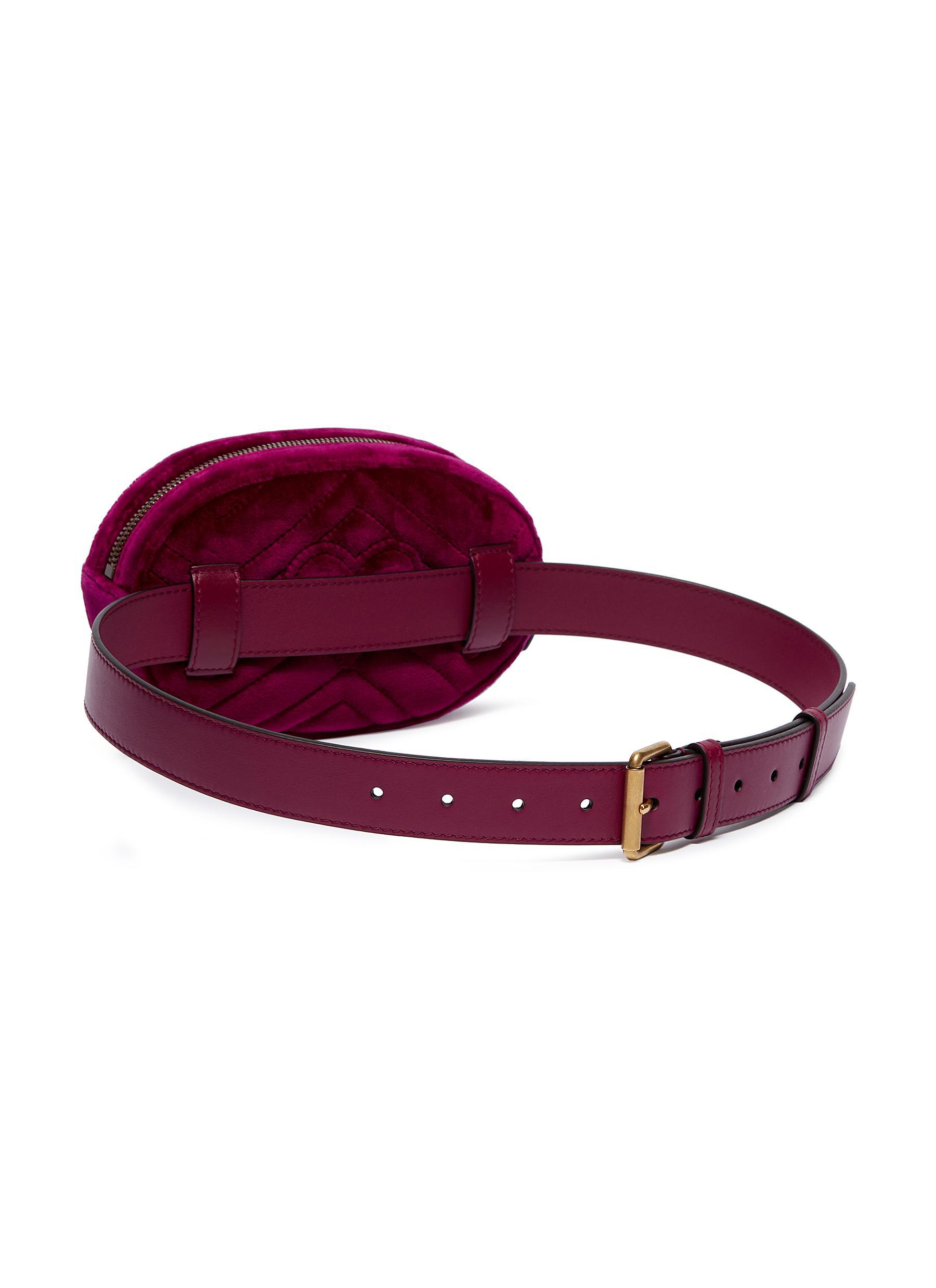 Gucci &#39;gg Marmont&#39; Matelassé Velvet Belt Bag for Men - Lyst