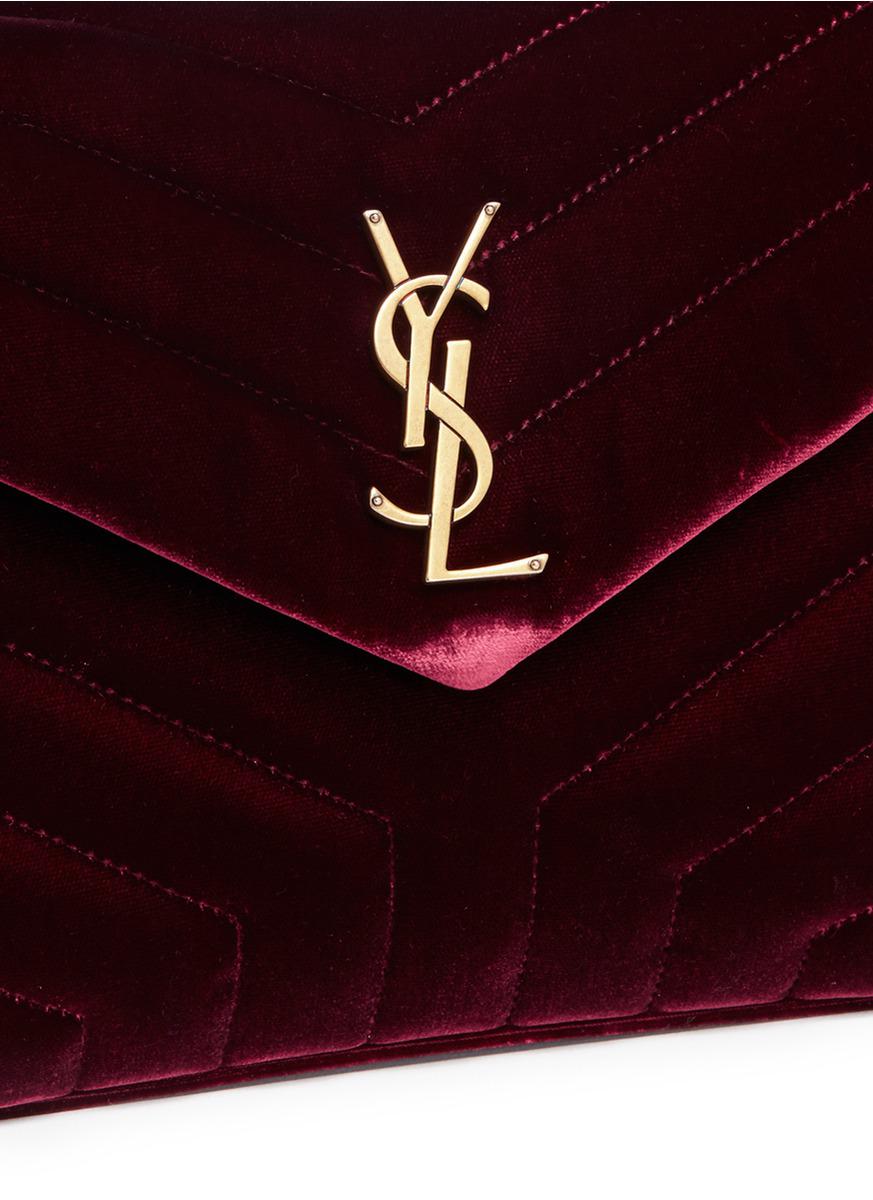 Saint Laurent Velvet LouLou Small Shoulder Bag (SHF-21772) – LuxeDH