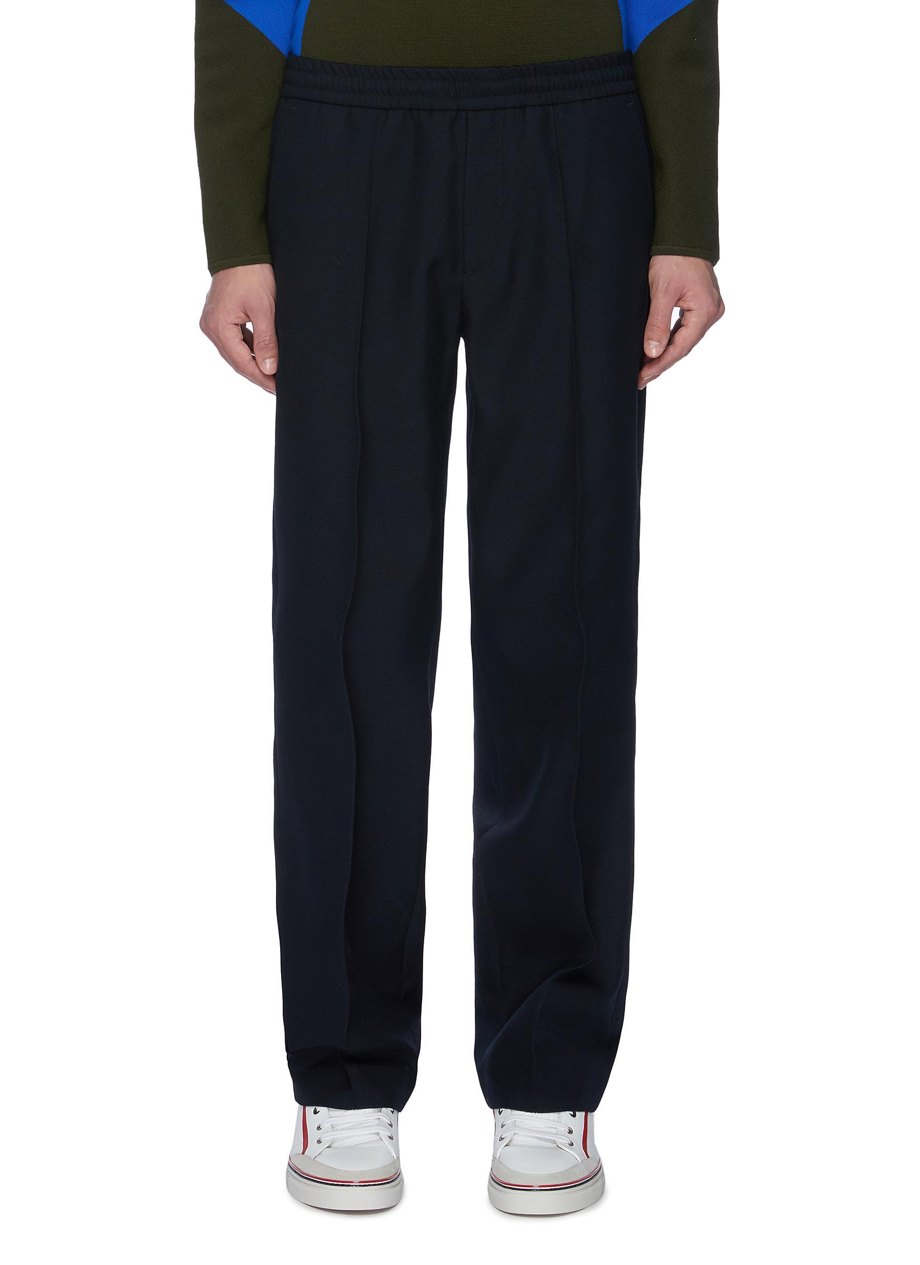 Moncler Synthetic Straight Leg jogging Pants in Blue for Men - Lyst