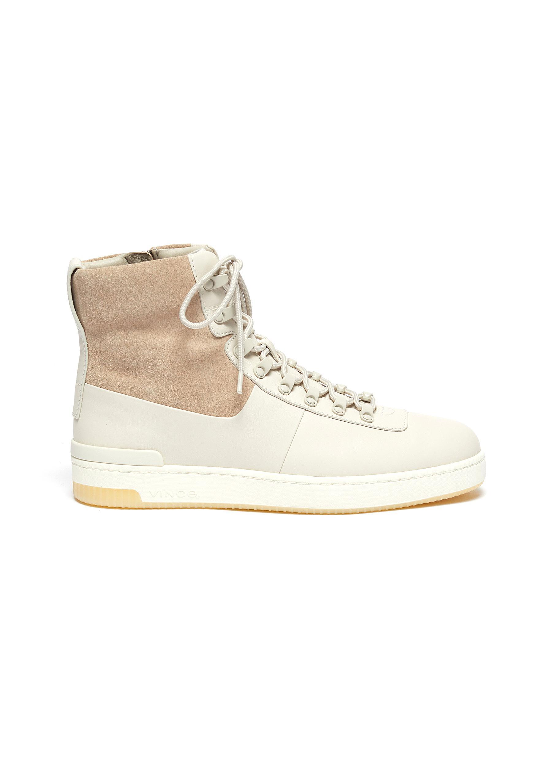 vince high top suede sneakers