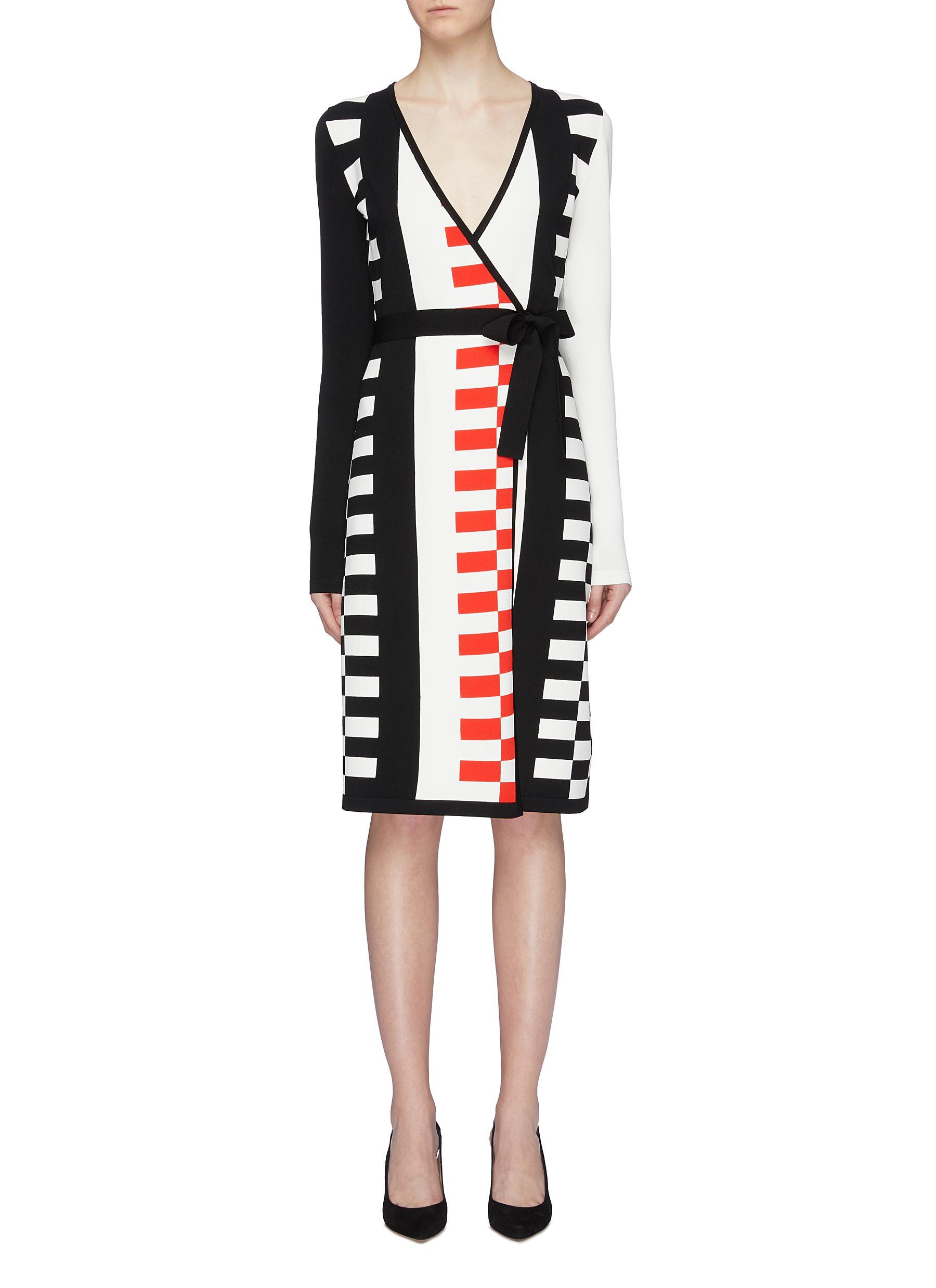 diane von furstenberg knit wrap dress