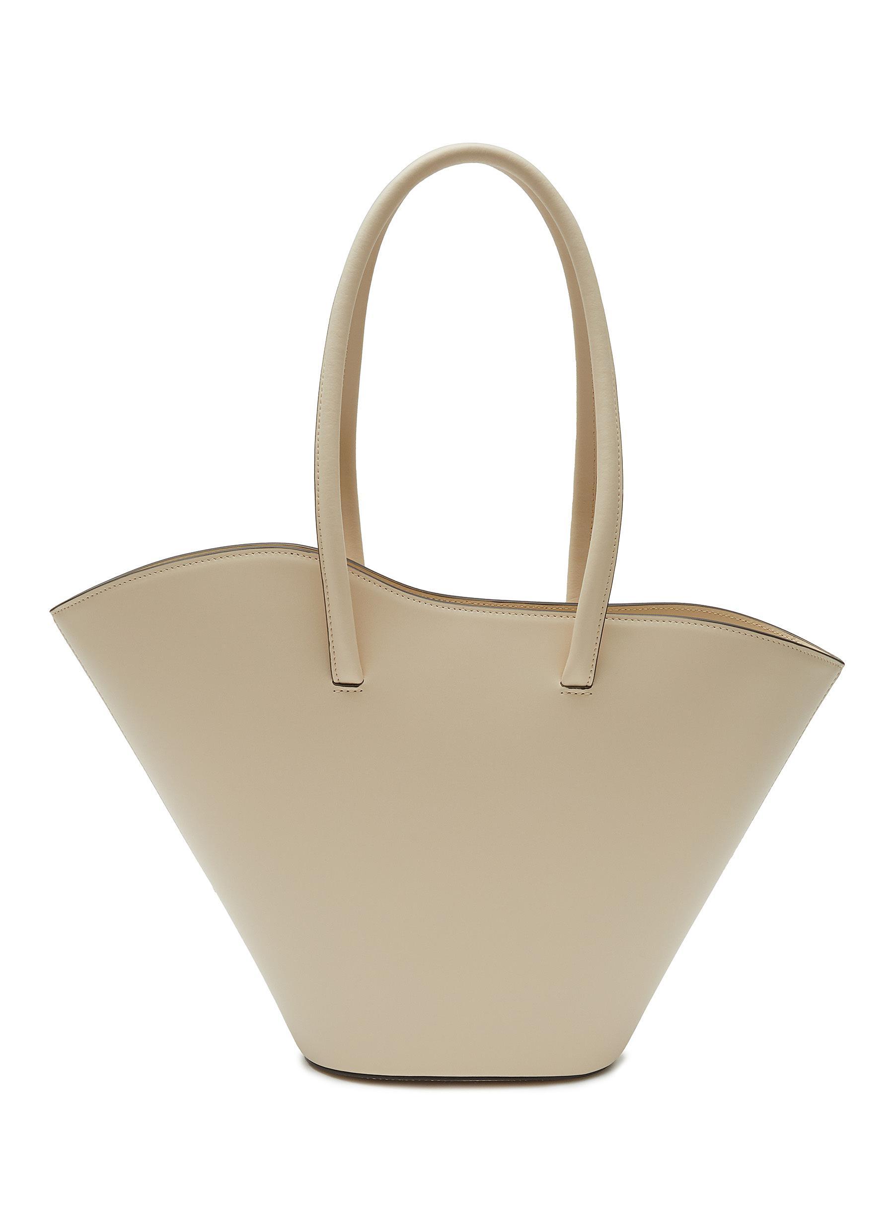 Little Liffner Tall 'tulip' Wavy Rim Leather Tote Bag in White | Lyst