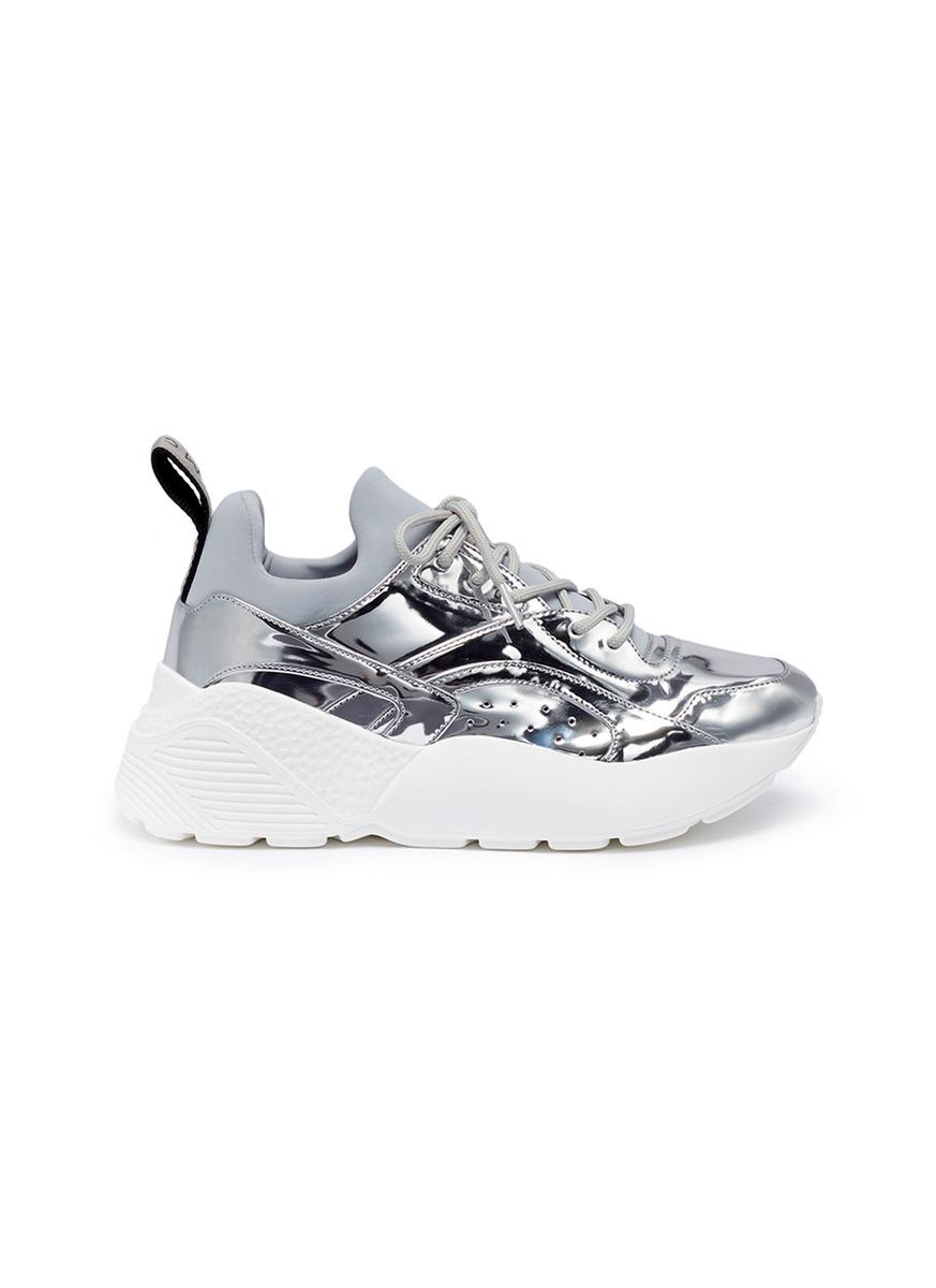 stella mccartney eclypse metallic sneakers