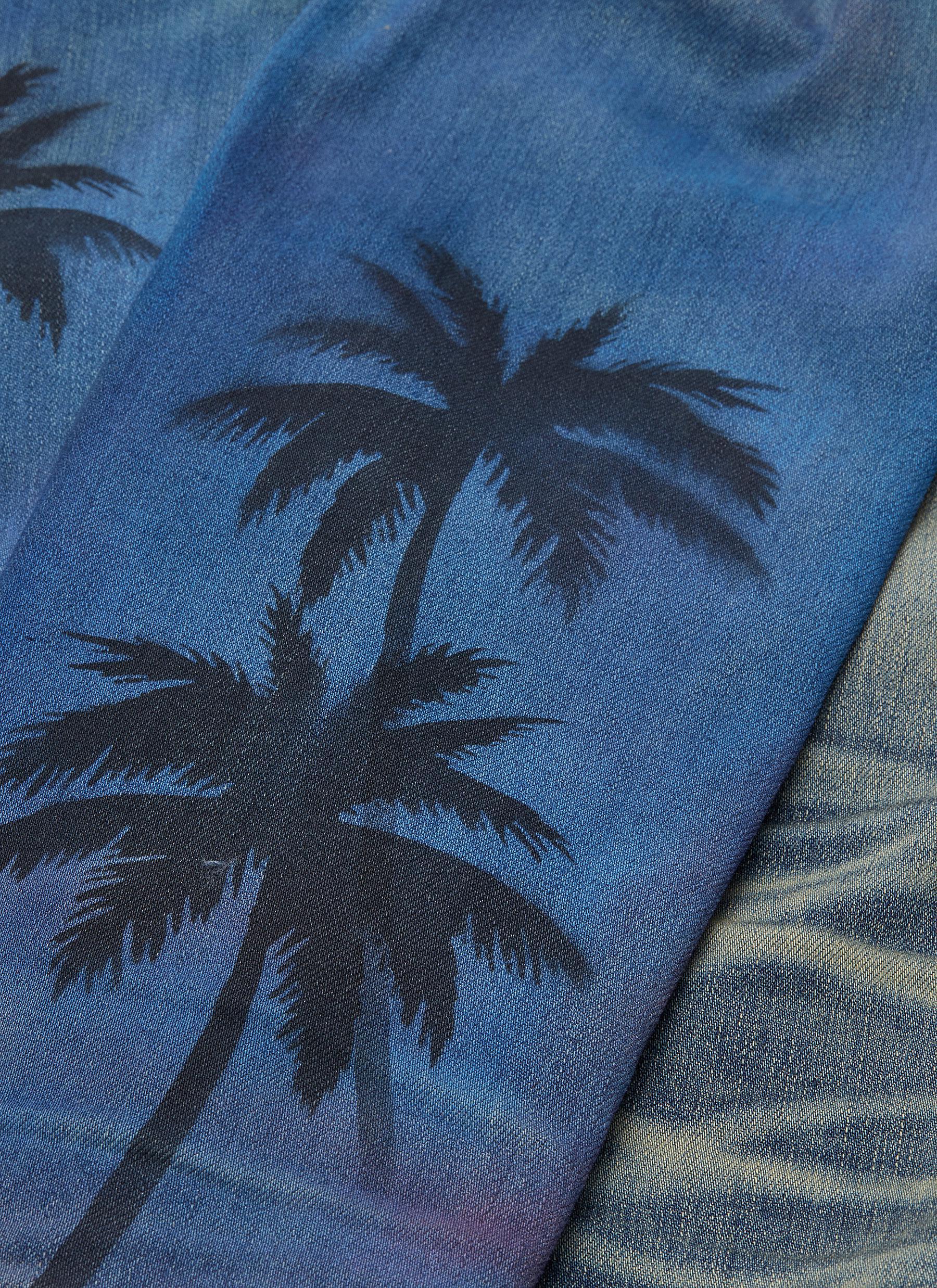 amiri palm tree jeans black