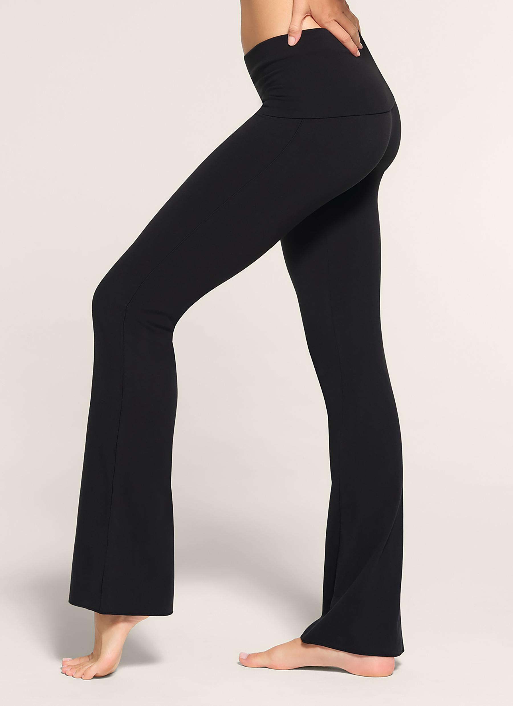 Skims Cotton Jersey Foldover Pants in Black
