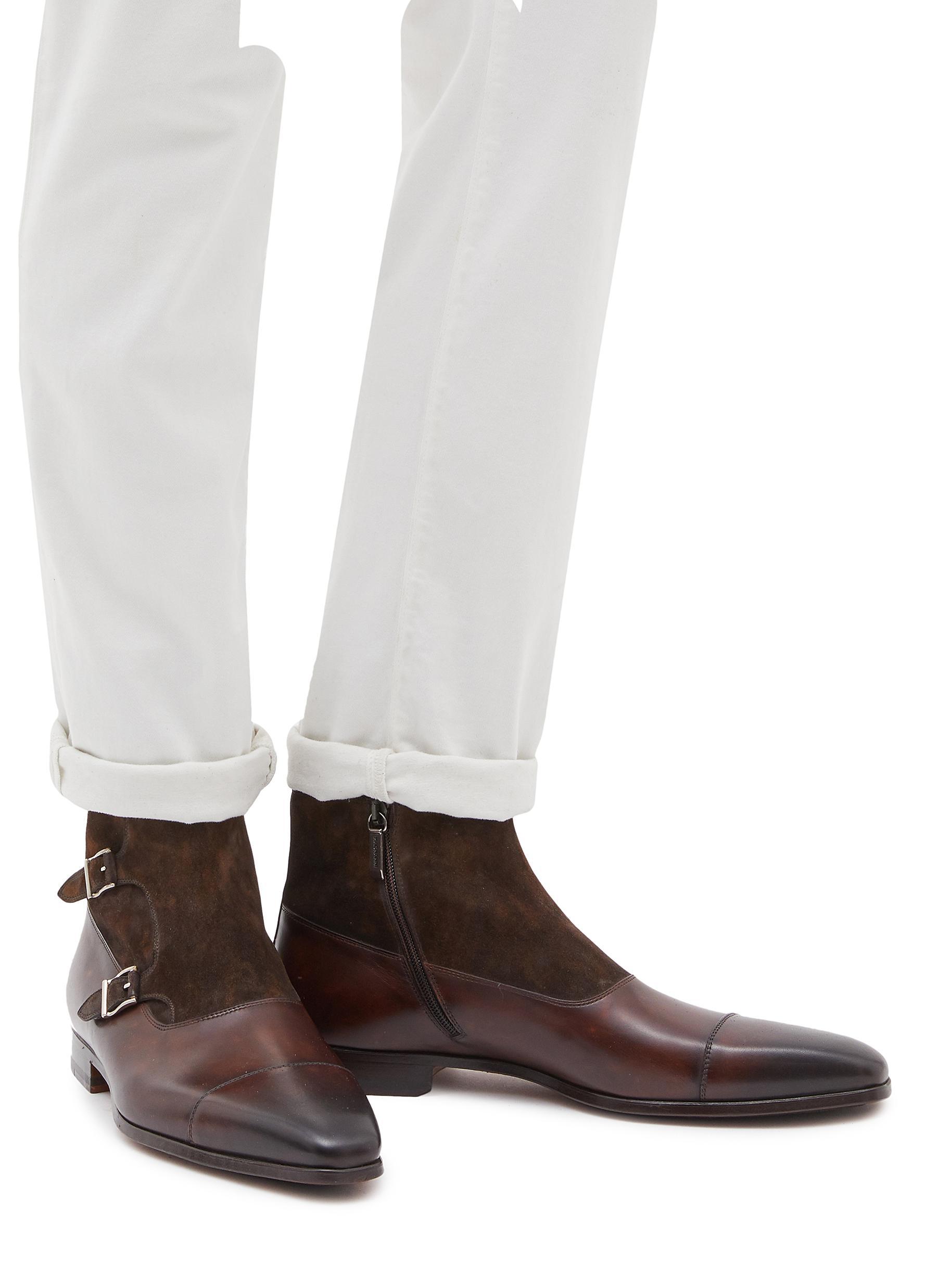 magnanni monk strap boot