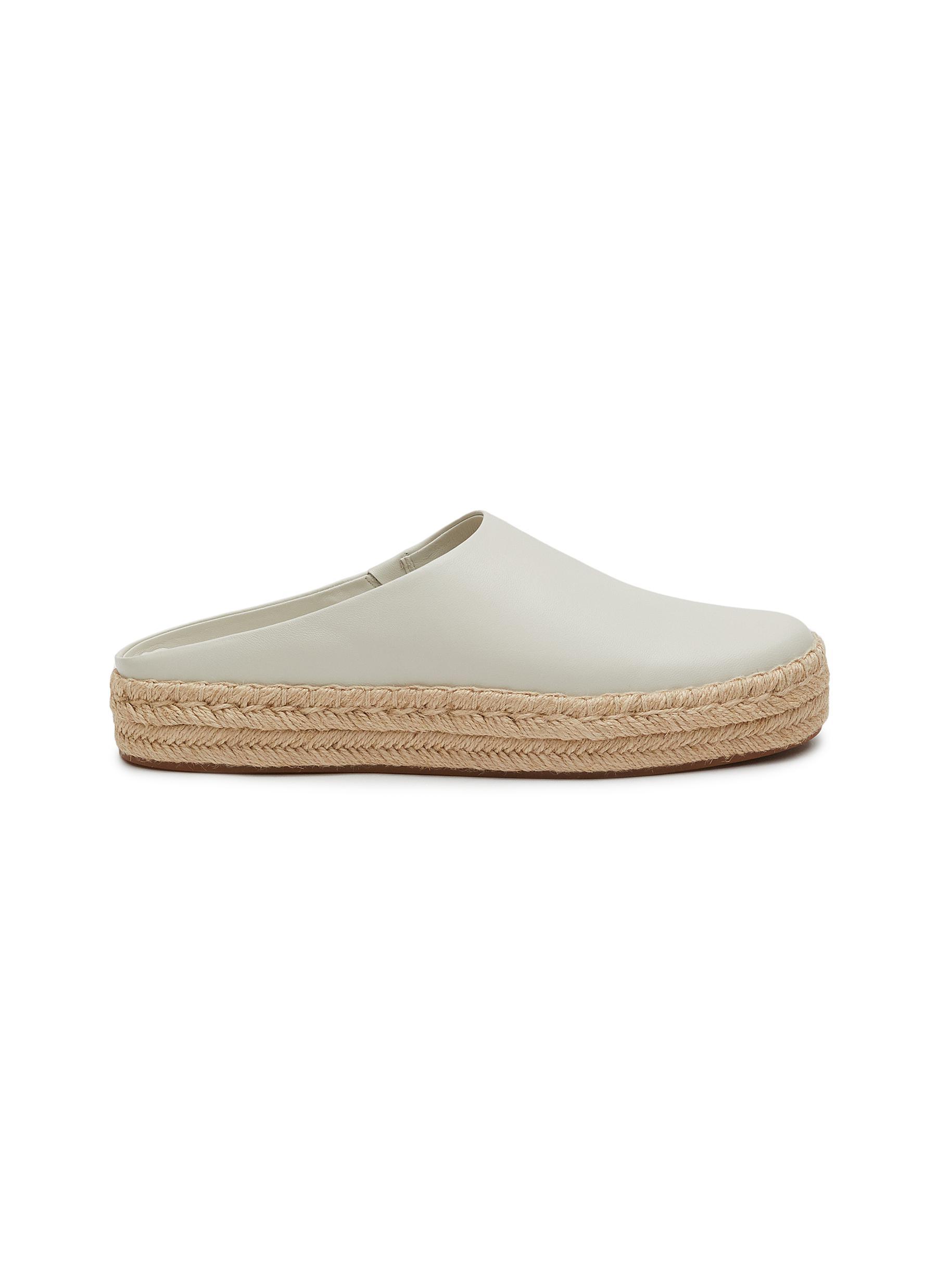 Vince 'ulla' Platform Leather Espadrille Mules in White | Lyst