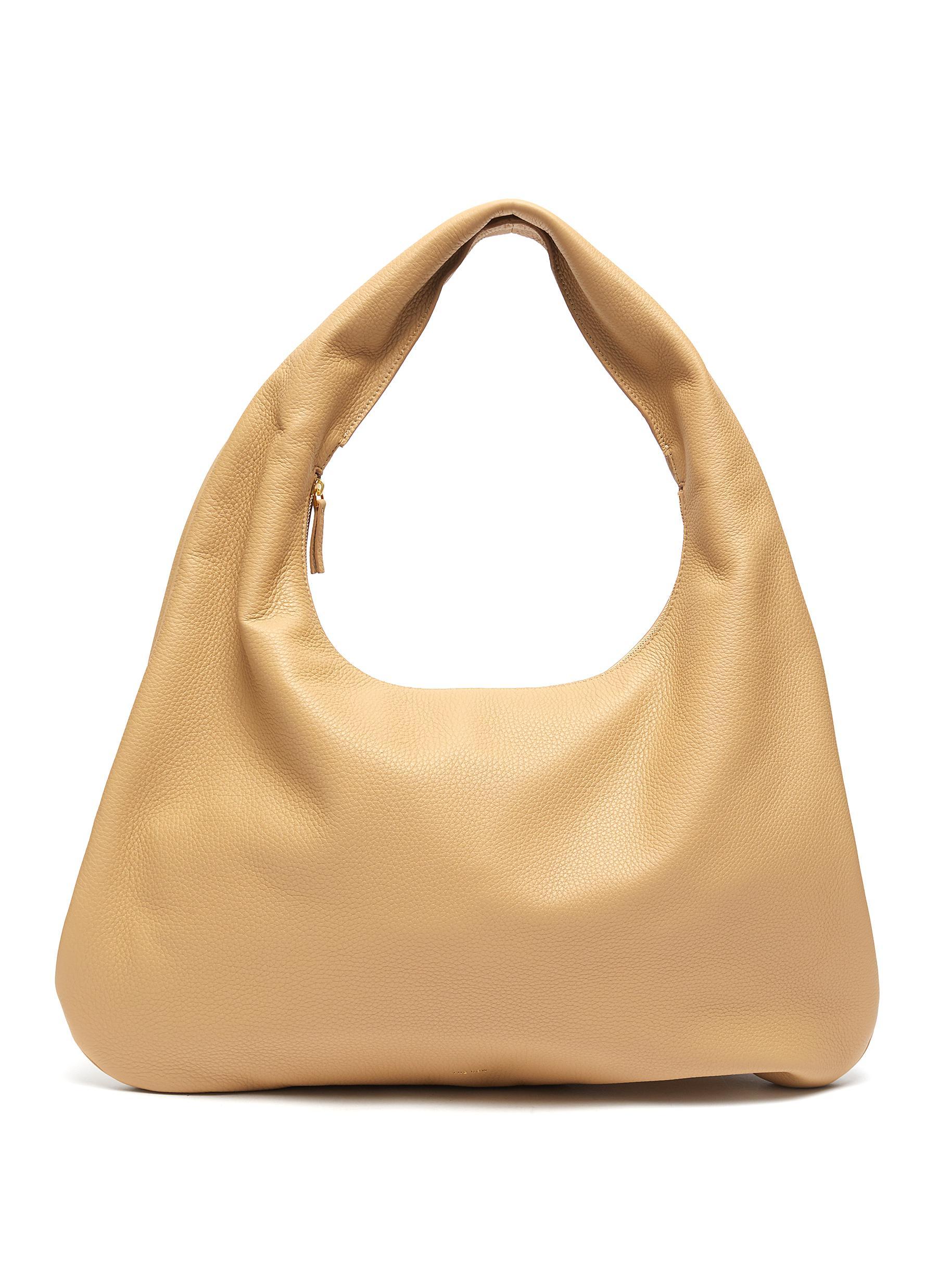 THE ROW Small Everyday Grain Leather Shoulder Bag - Ivory