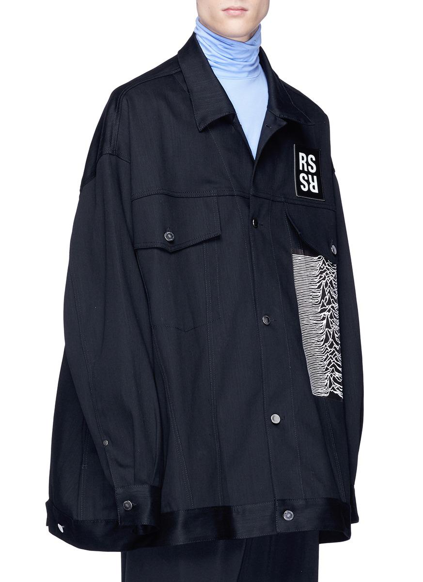 raf simons joy division denim jacket