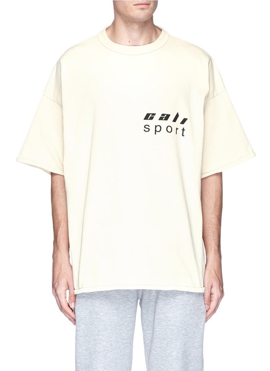Yeezy Cotton 'cali Sport' Print Oversized T-shirt for Men | Lyst