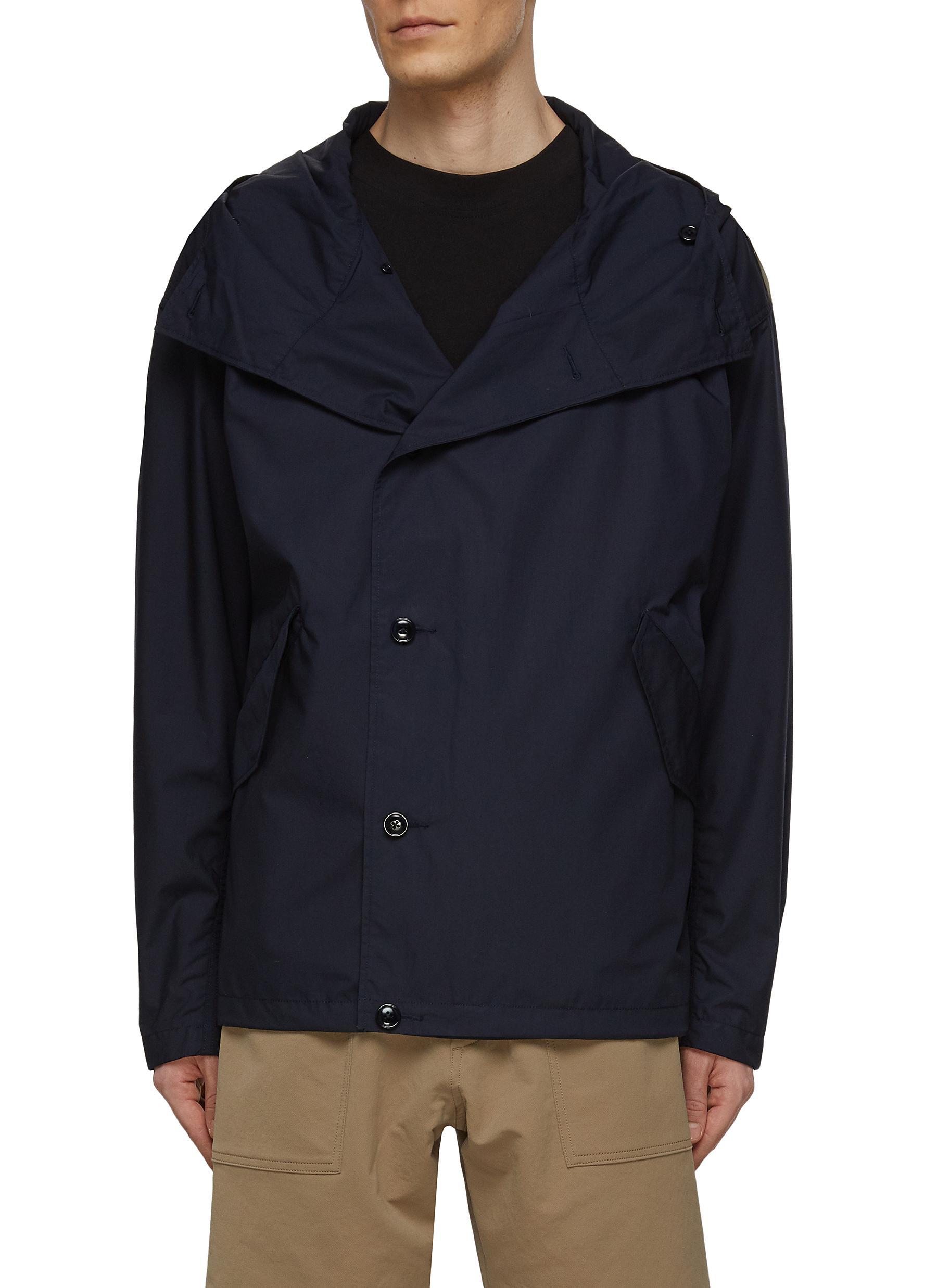 Nanamica Asymmetric Hooded Jacket in Blue for Men Lyst