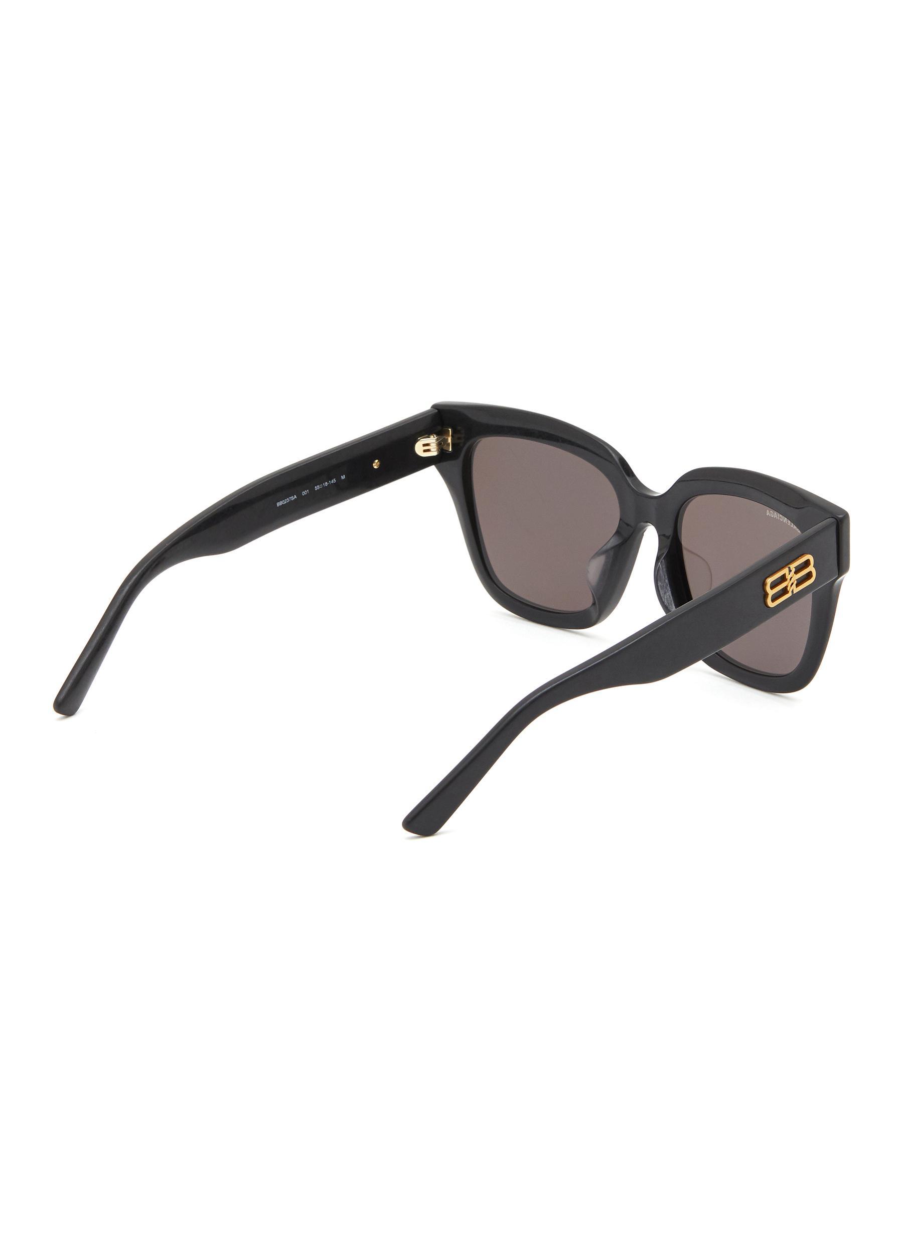 Balenciaga Black wayfarerstyle sunglasses  Harvey Nichols