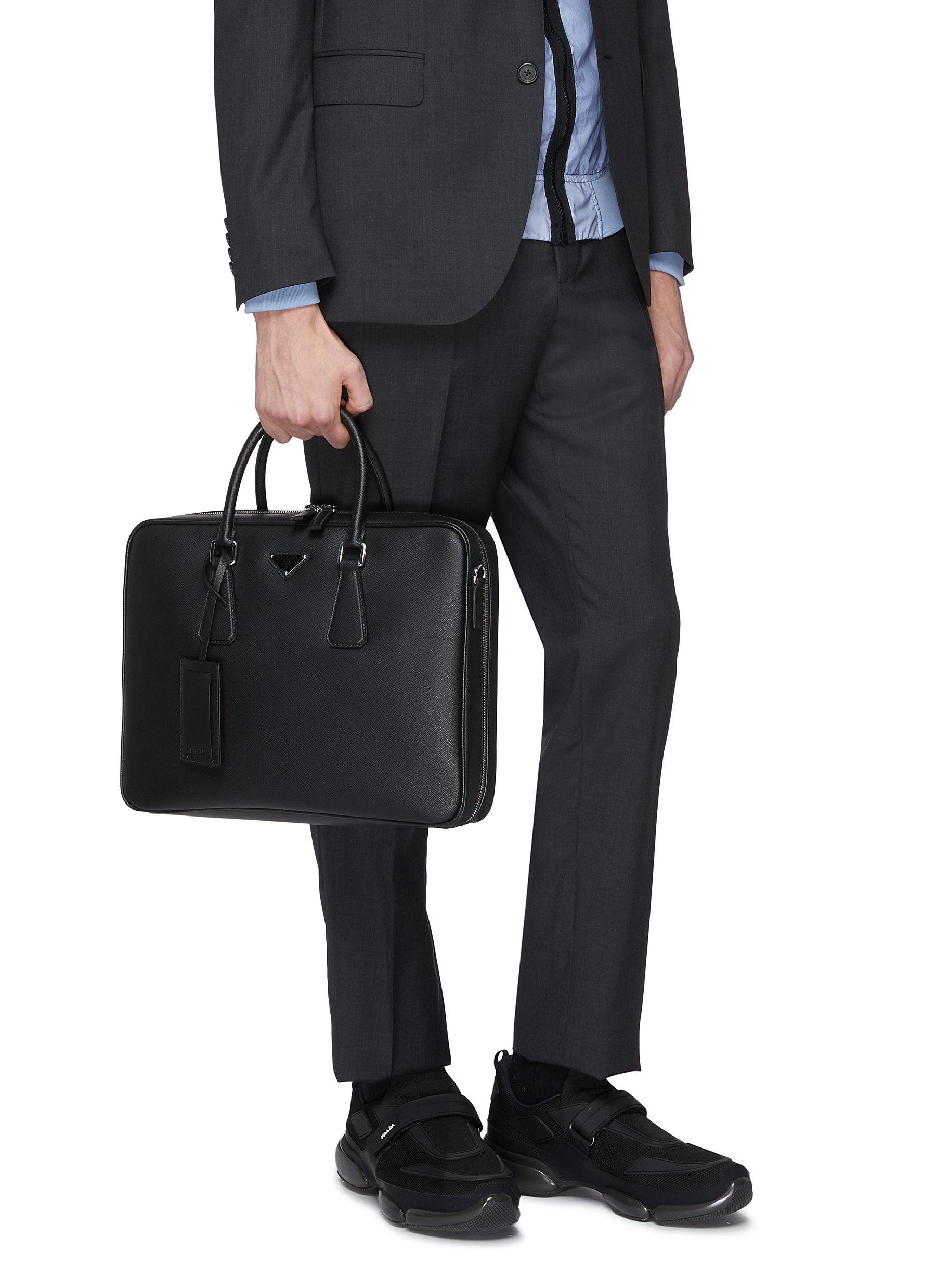prada saffiano briefcase