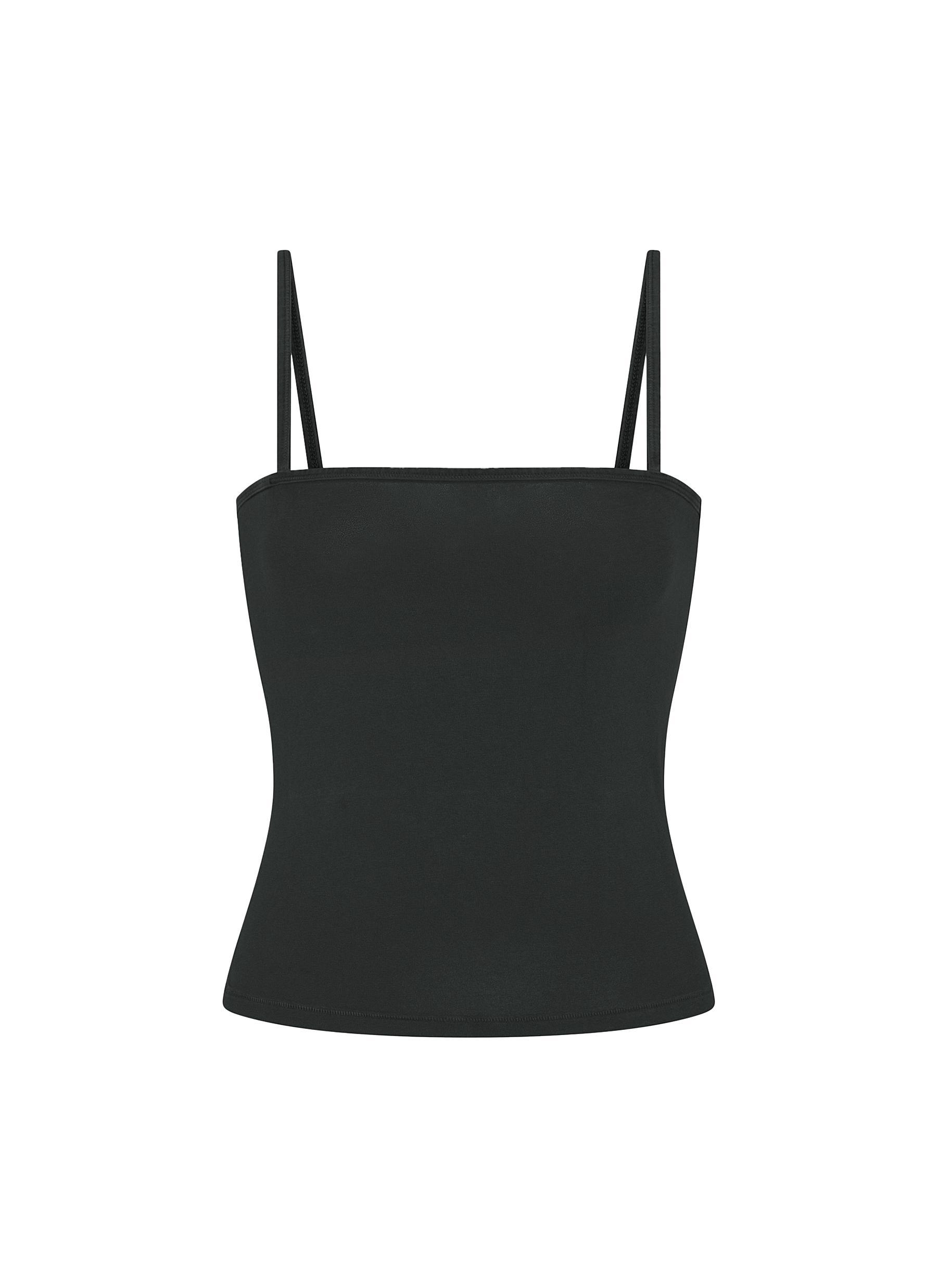 Skims New Vintage Straight Neck Cami in Black Lyst