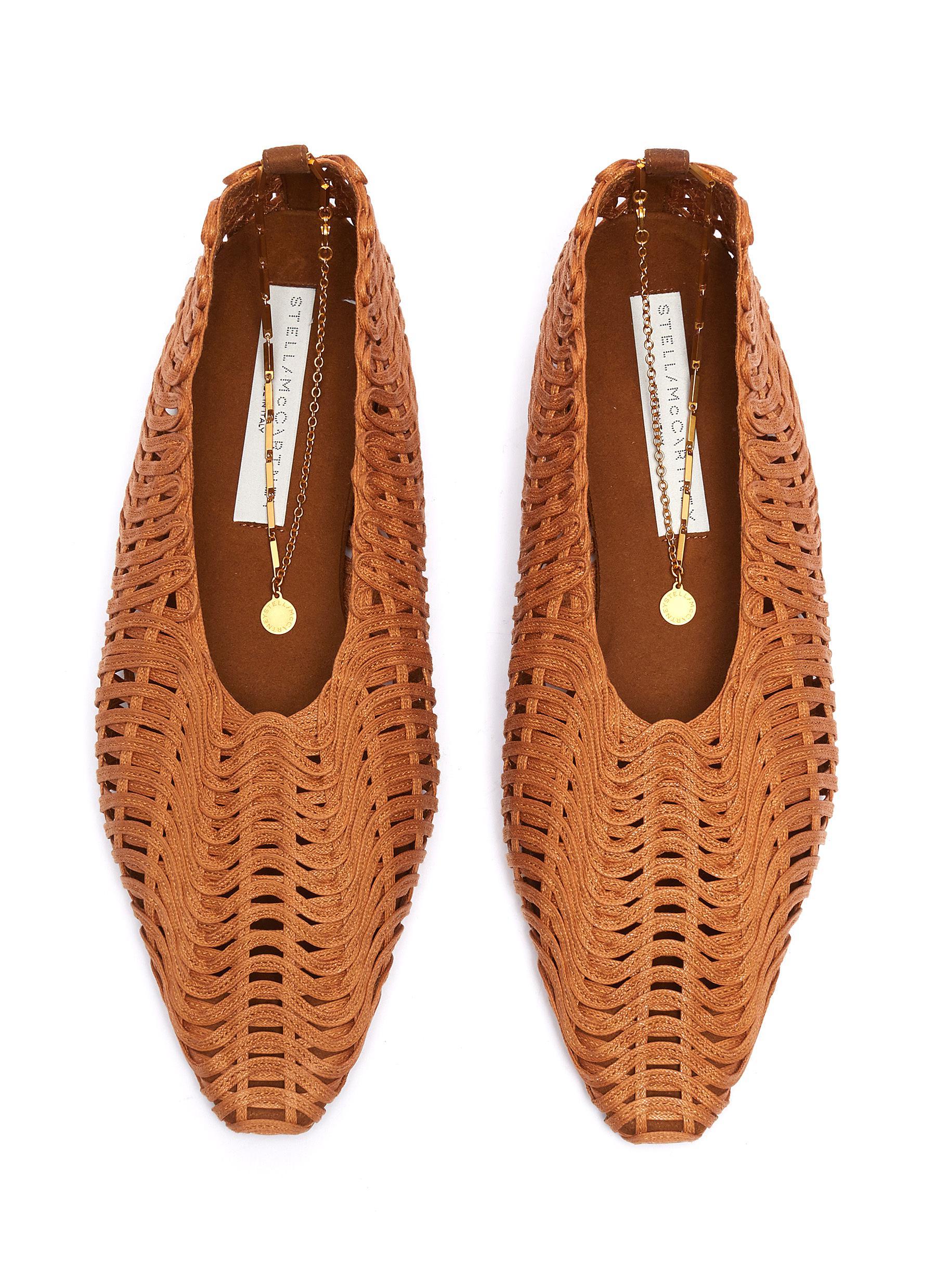 stella mccartney woven ballet flats