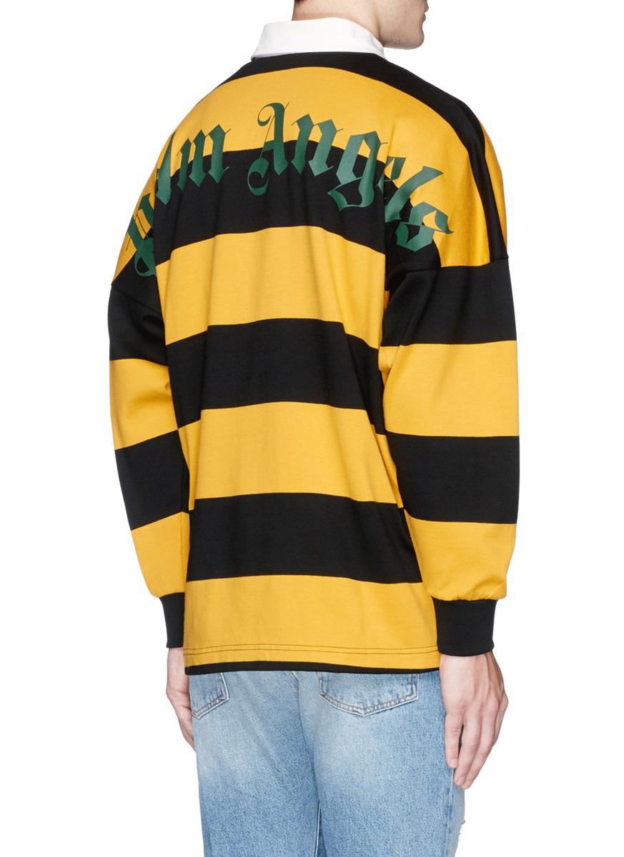 Palm Angels Cotton Stripe Logo Print 