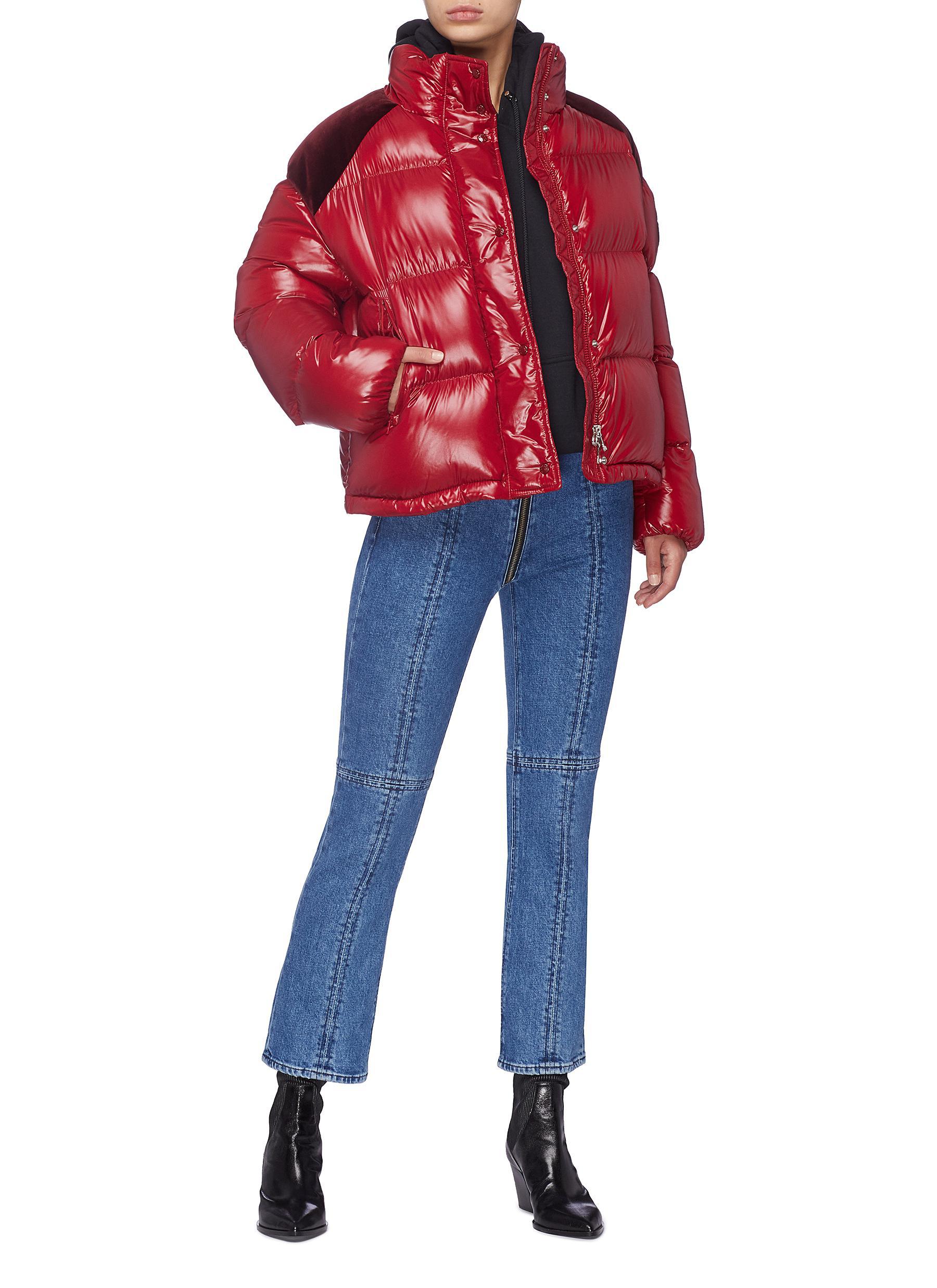 red moncler bomber jacket