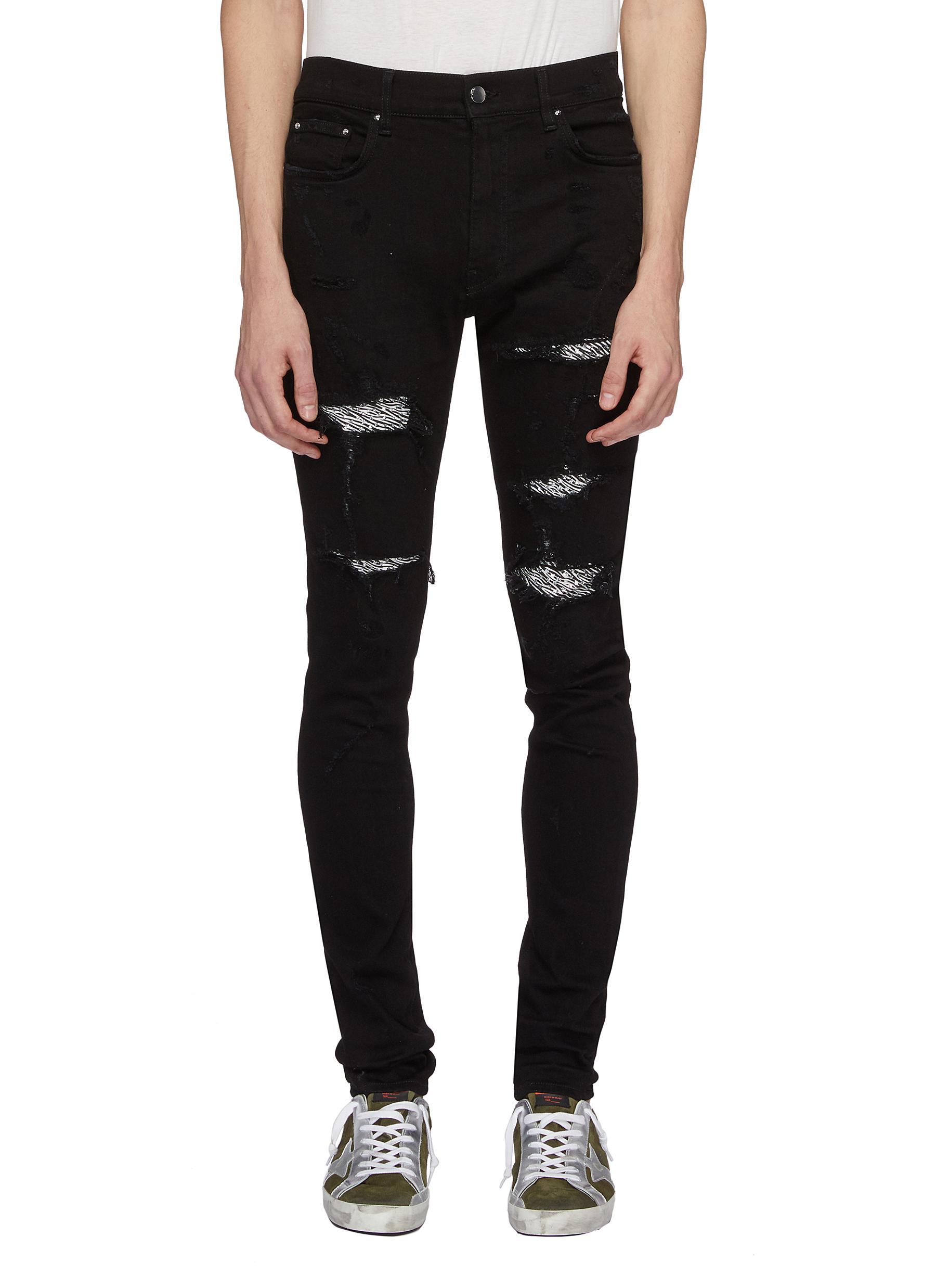 amiri zebra jeans