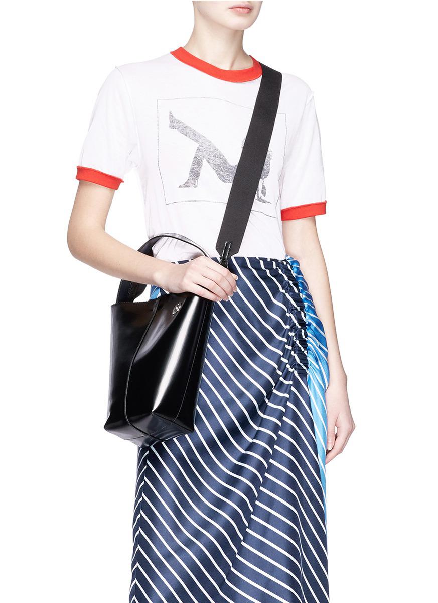kara leather bucket bag