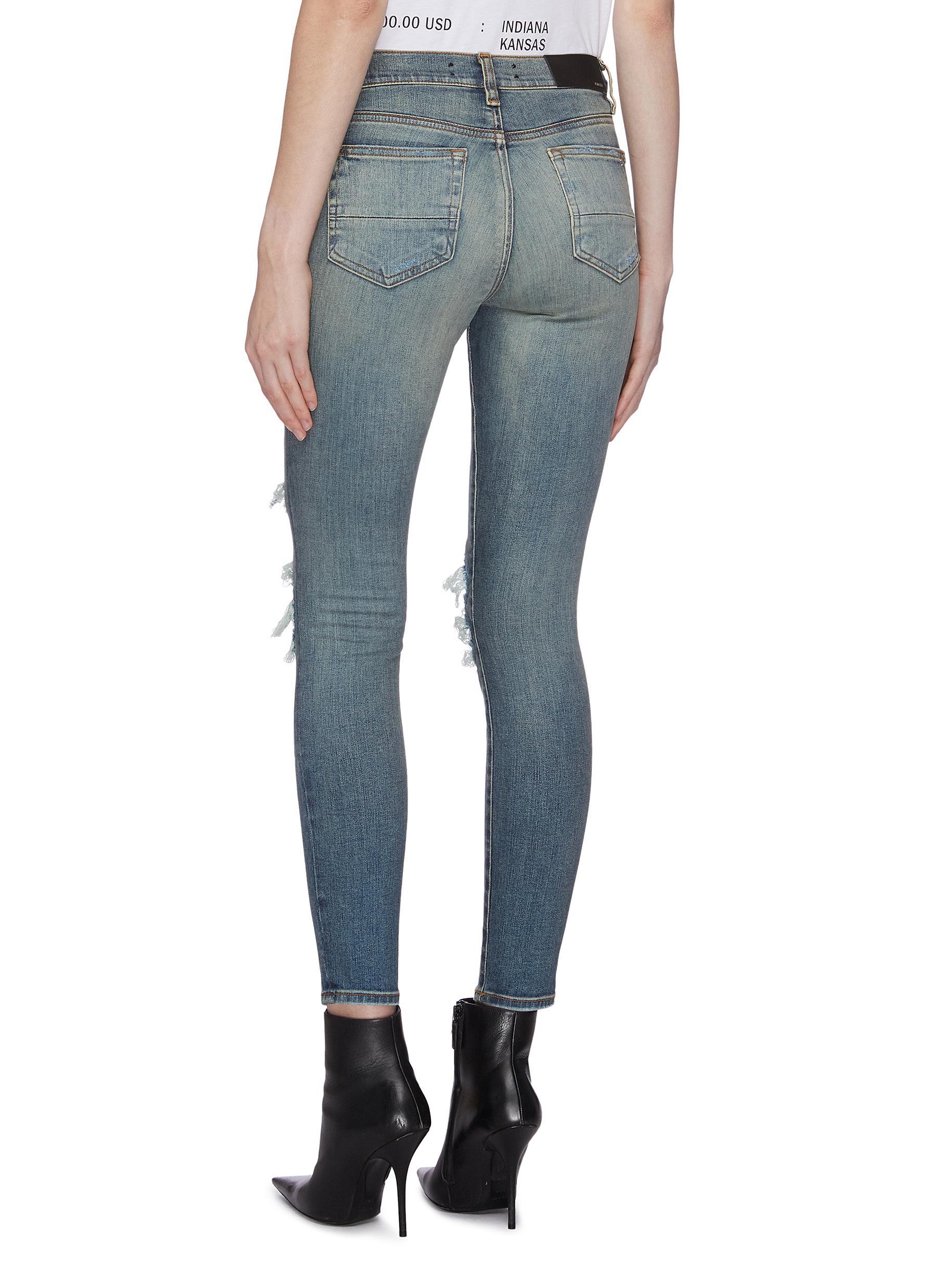 amiri jeans blue patch