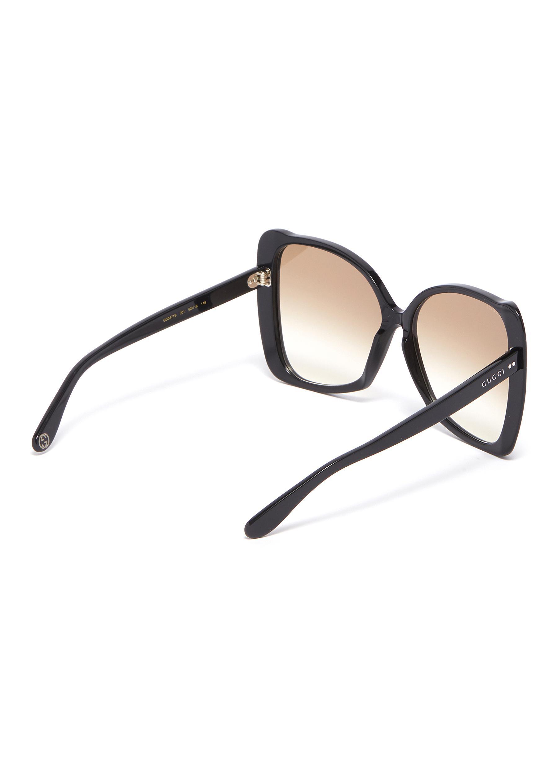 gucci oversized butterfly sunglasses