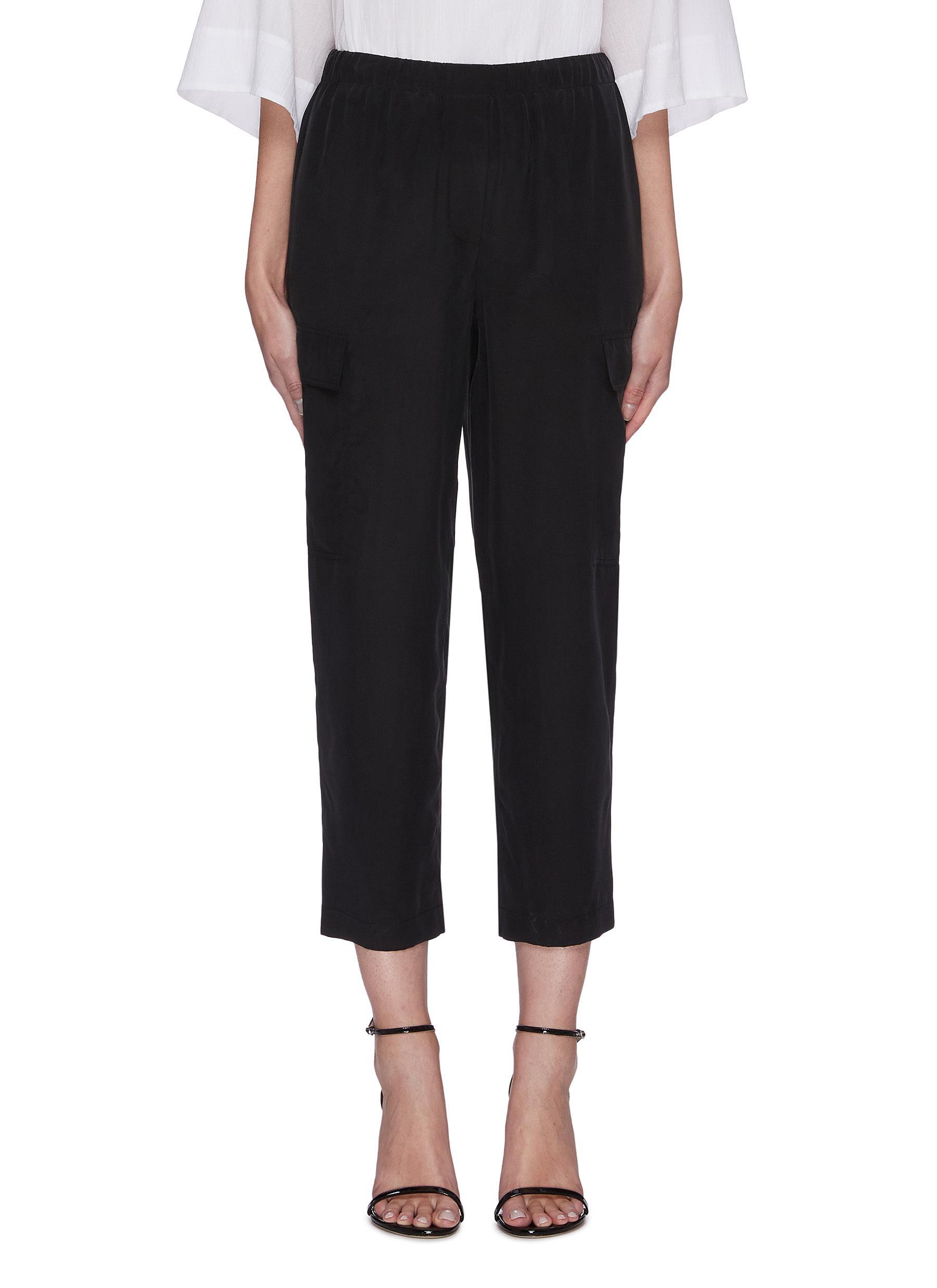 theory silk cargo pants