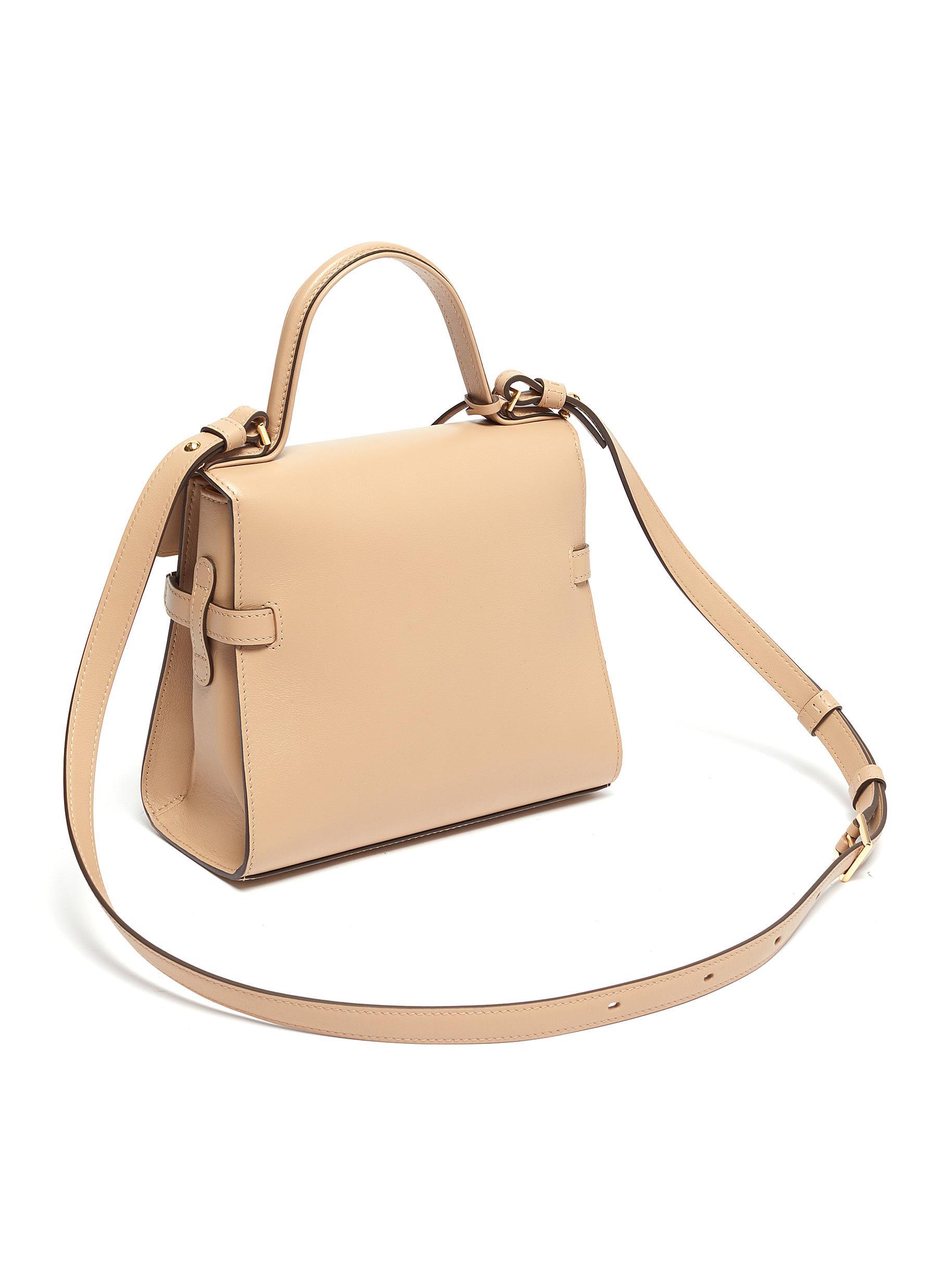 Delvaux Leather Tempête Pm' Top Handle Bag in Natural - Lyst