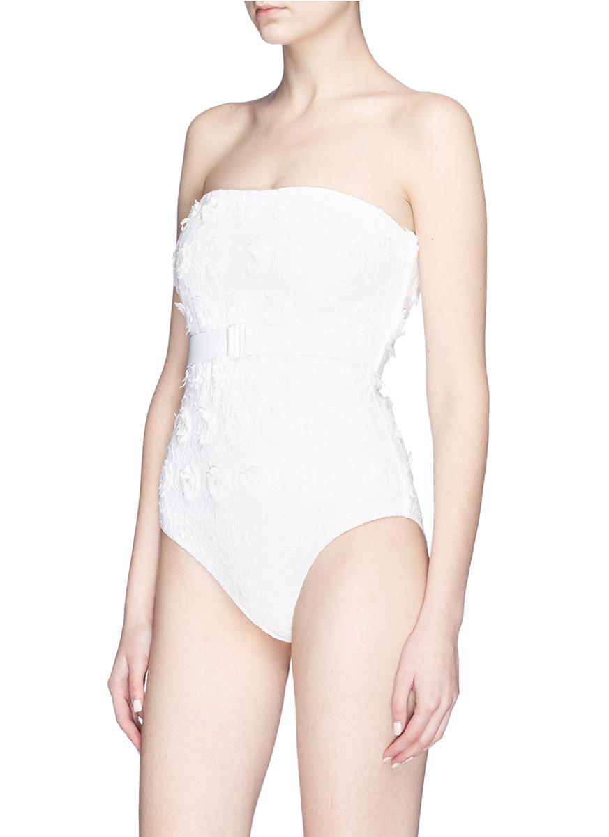 floral applique swimsuit